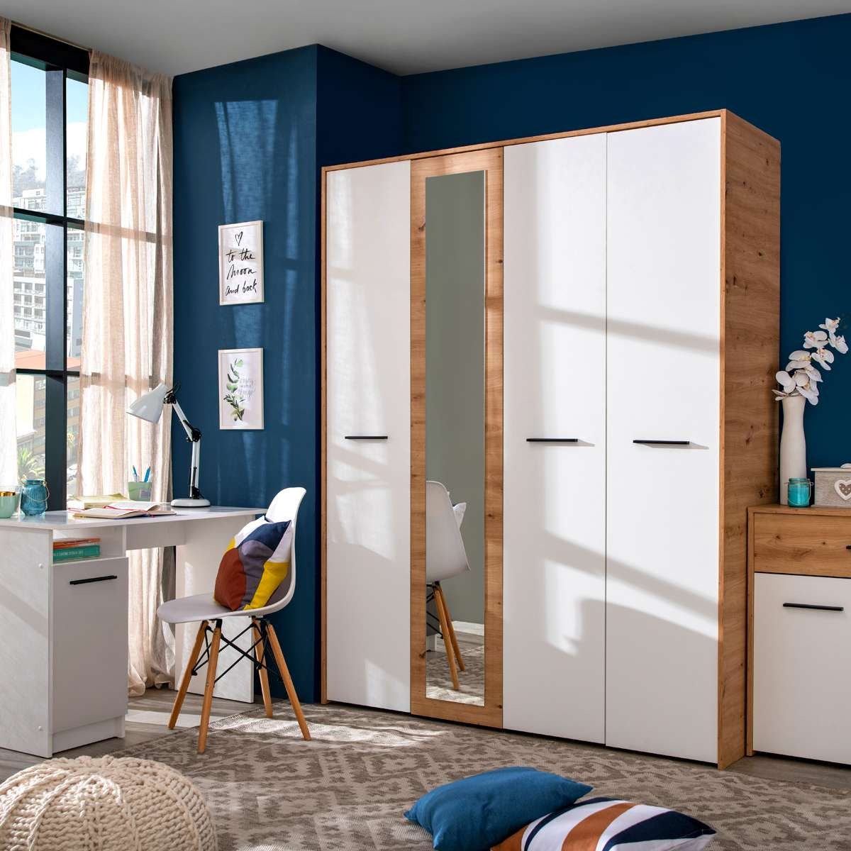 INOSIGN Kleiderschrank »Varadero, 2 moderne Farbkombinationen mit schwarzen Griffen«, mit 1 Spiegeltür, in den Breiten 119 und 157cm, FSC-zertifiziert
