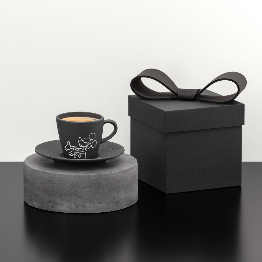 Villeroy & Boch Untertasse »Espresso-Untertassen Manufacture-Rock Mickey Mouse ø 12,1 cm 6er Set schwarz« Spülmaschinenfest, Mikrowellensicher