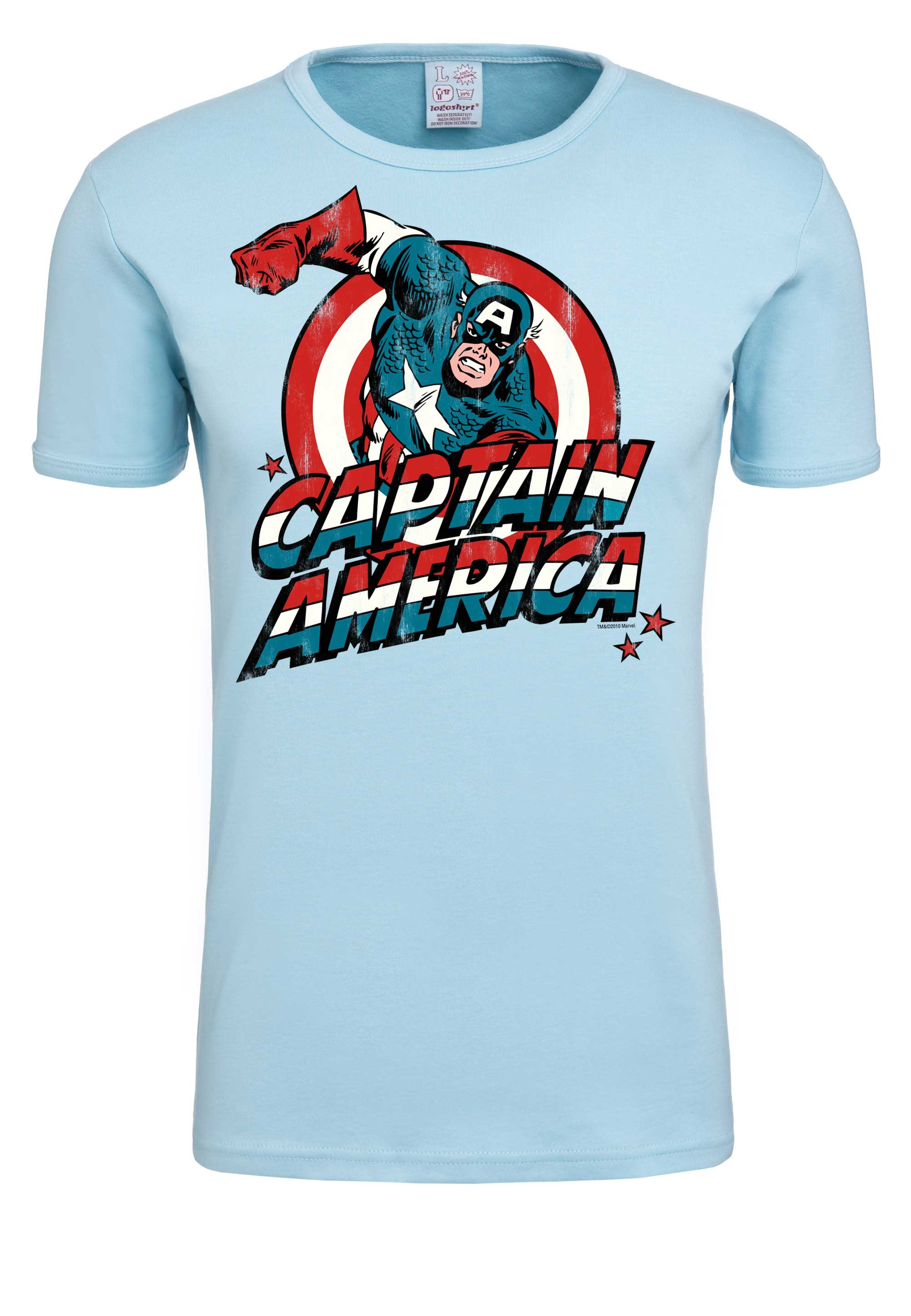 LOGOSHIRT T-Shirt »Captain America«, mit detailliertem Print