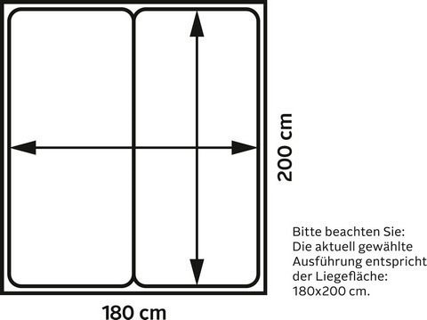 Maintal Polsterbett »Lucas«, mit Bettkasten, in 4 Breiten und wahlweise 2 Matratzenarten