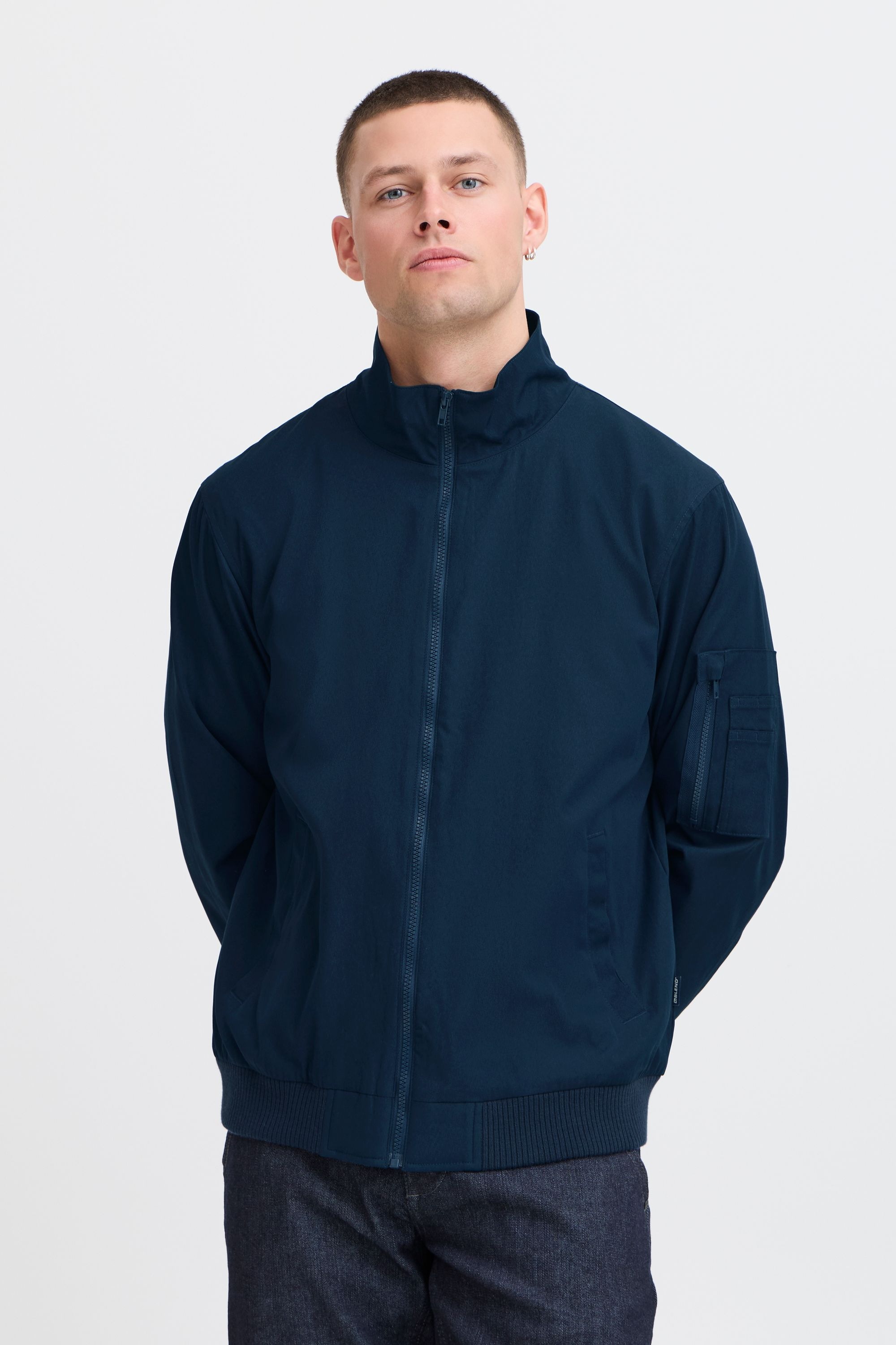 Blend Outdoorjacke "BHEfi" Ohne Kapuze Klassische Bomberjacke Mit Stehkragen