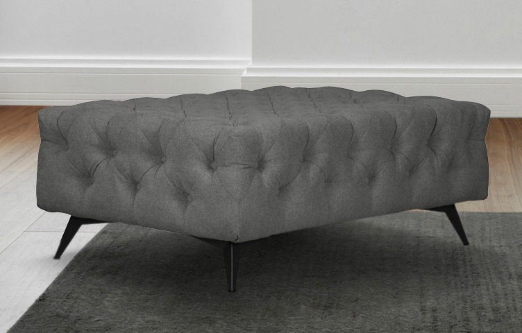 Home affaire Polsterhocker "Amaury" Chesterfield-Optik, Breite 120cm, Fußfa günstig online kaufen