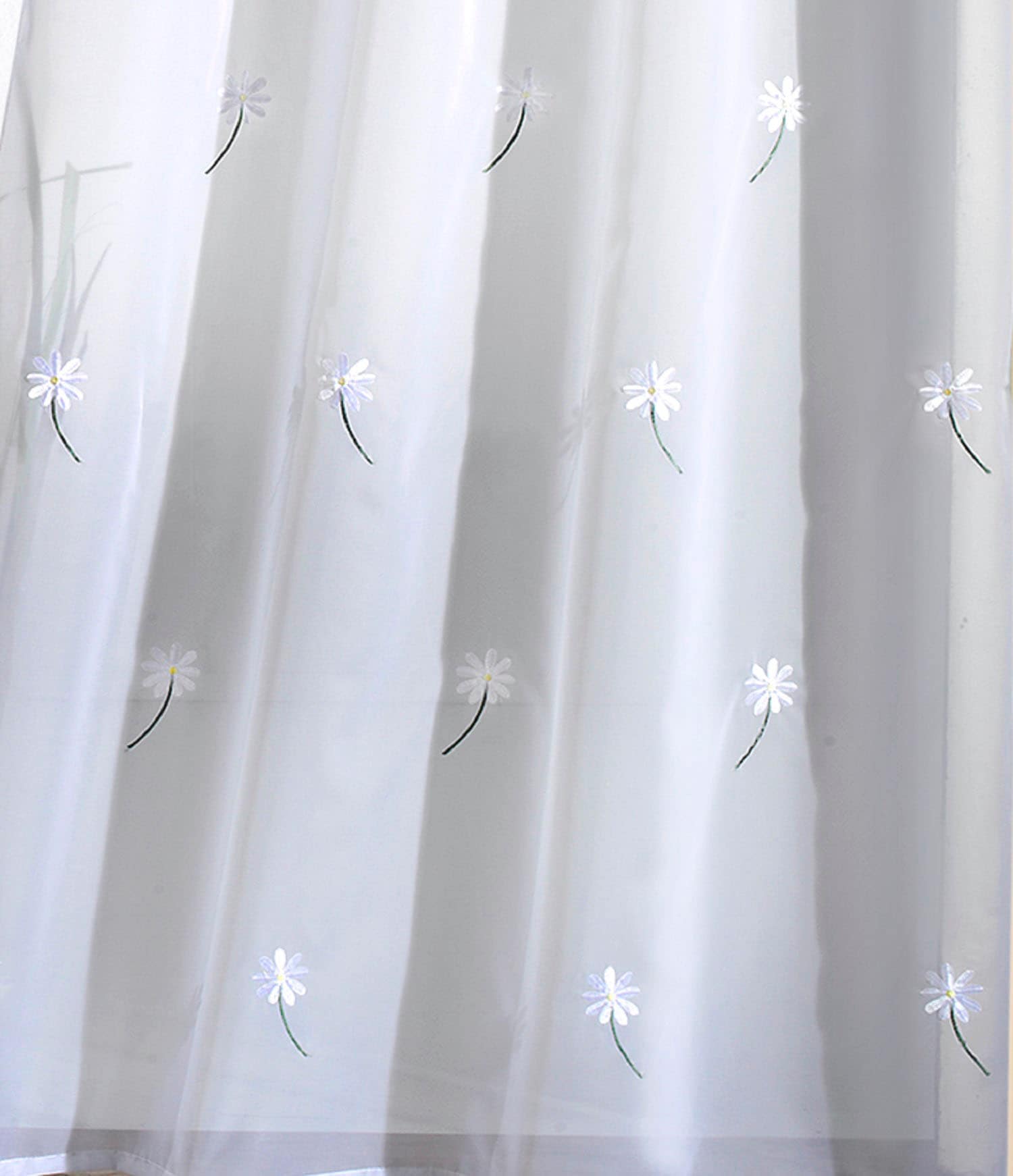 Weckbrodt Vorhang »Daisy«, (1 Ösenschal, geblümt halbtransparent, Ösen, St.), Floral, Voile, | bestickt, BAUR bestellen