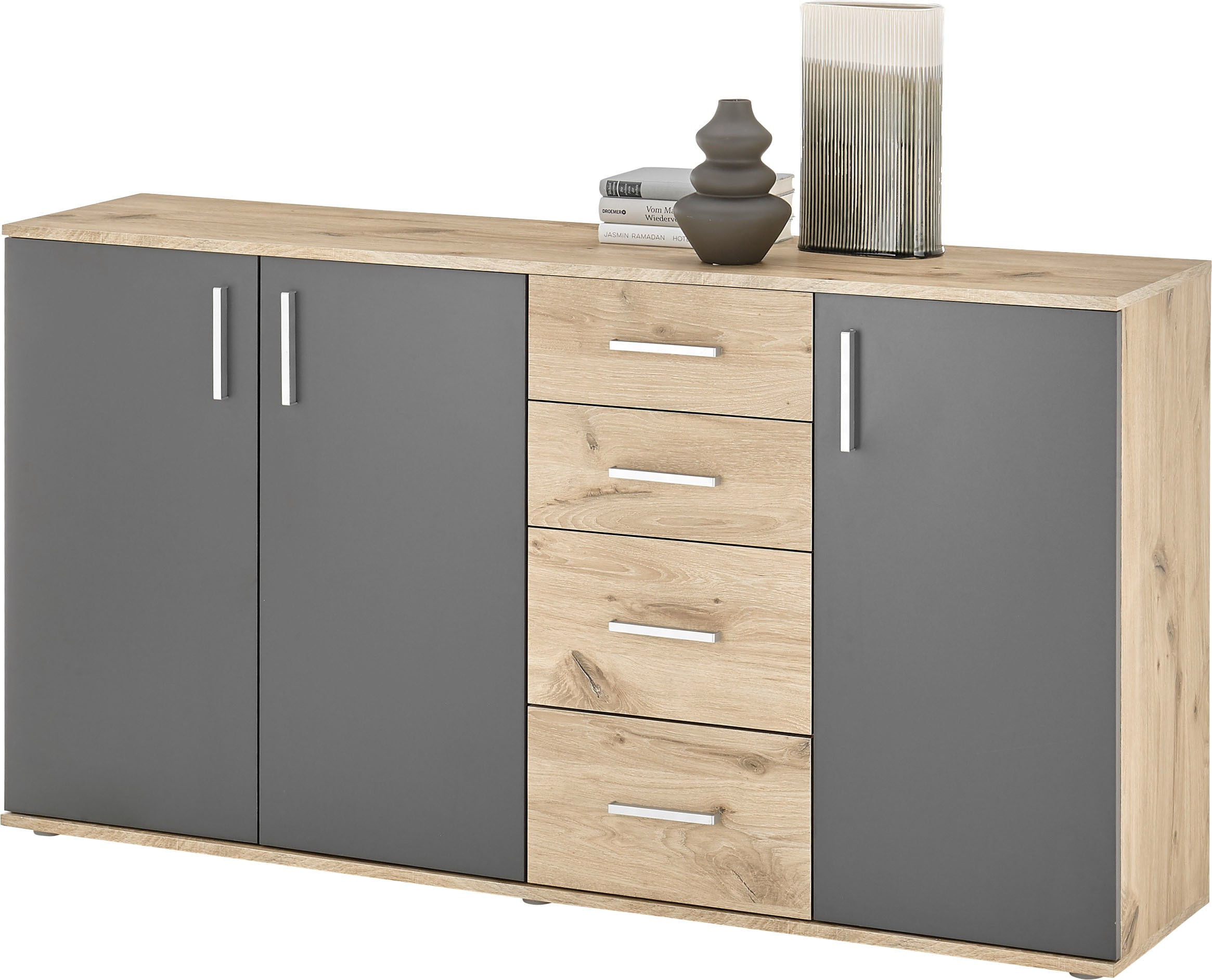 Kommode »BC-Drift-2, Sideboard Stellmaß BxHxT 160x84x35 cm«, (1 St.), Sideboard mit 3...