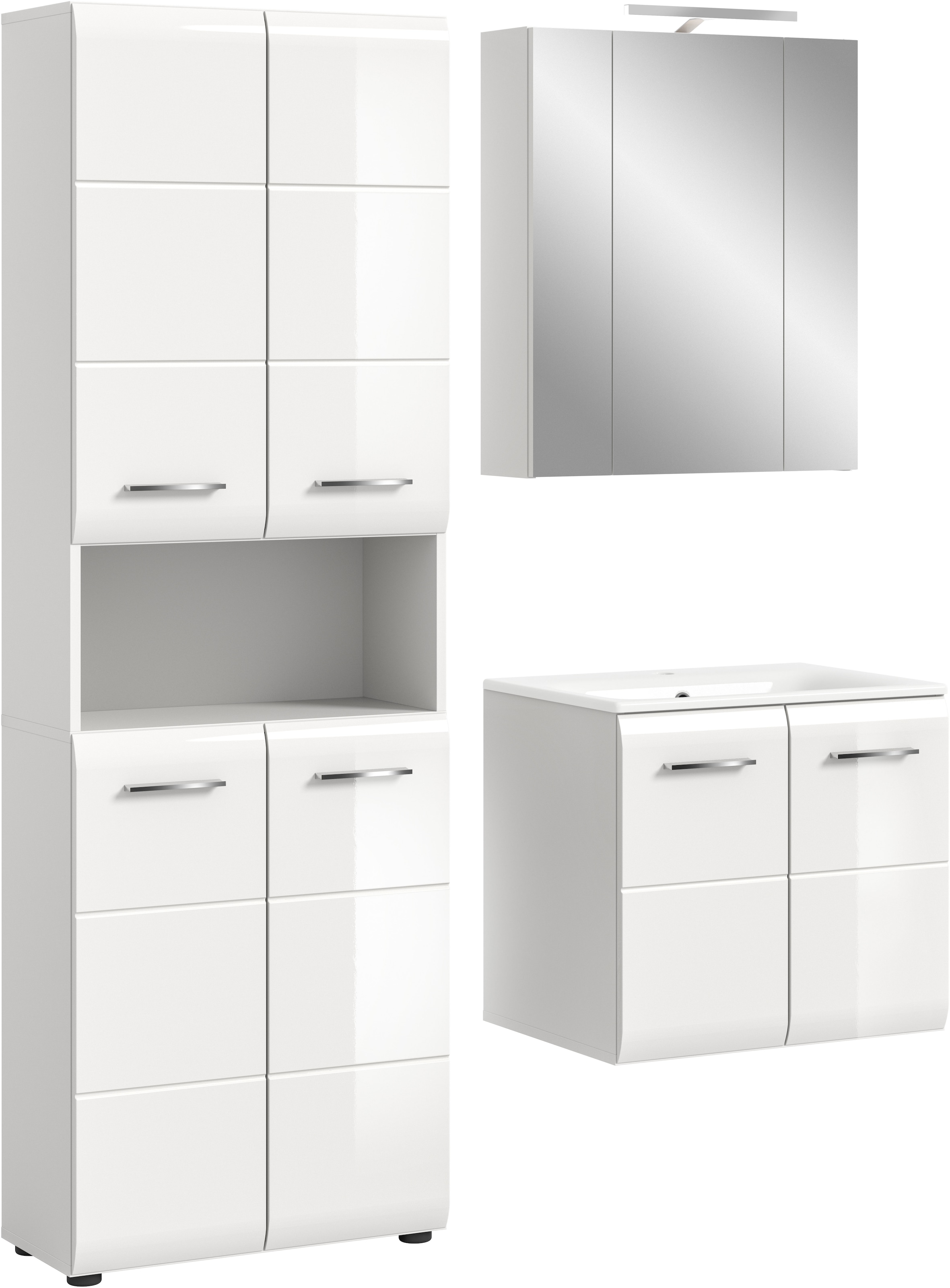 INOSIGN Badezimmer-Set, (Set, 5 St.), Florenz, Badkombination 5-tlg,Weiß ho günstig online kaufen