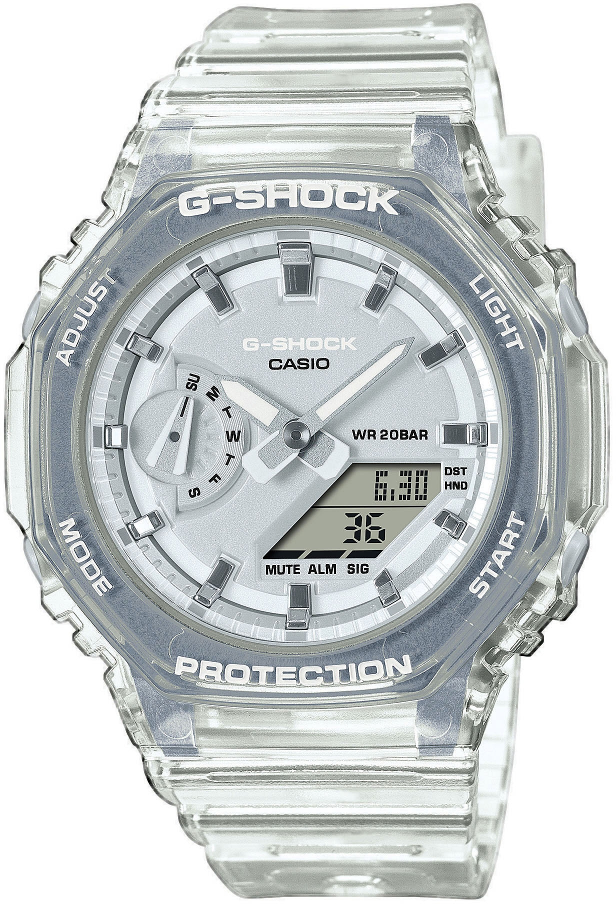 CASIO G-SHOCK Chronograph »GMA-S2100SK-7AER«, Quarzuhr, Armbanduhr, Damen, Herren, digital, bis 20 bar wasserdicht