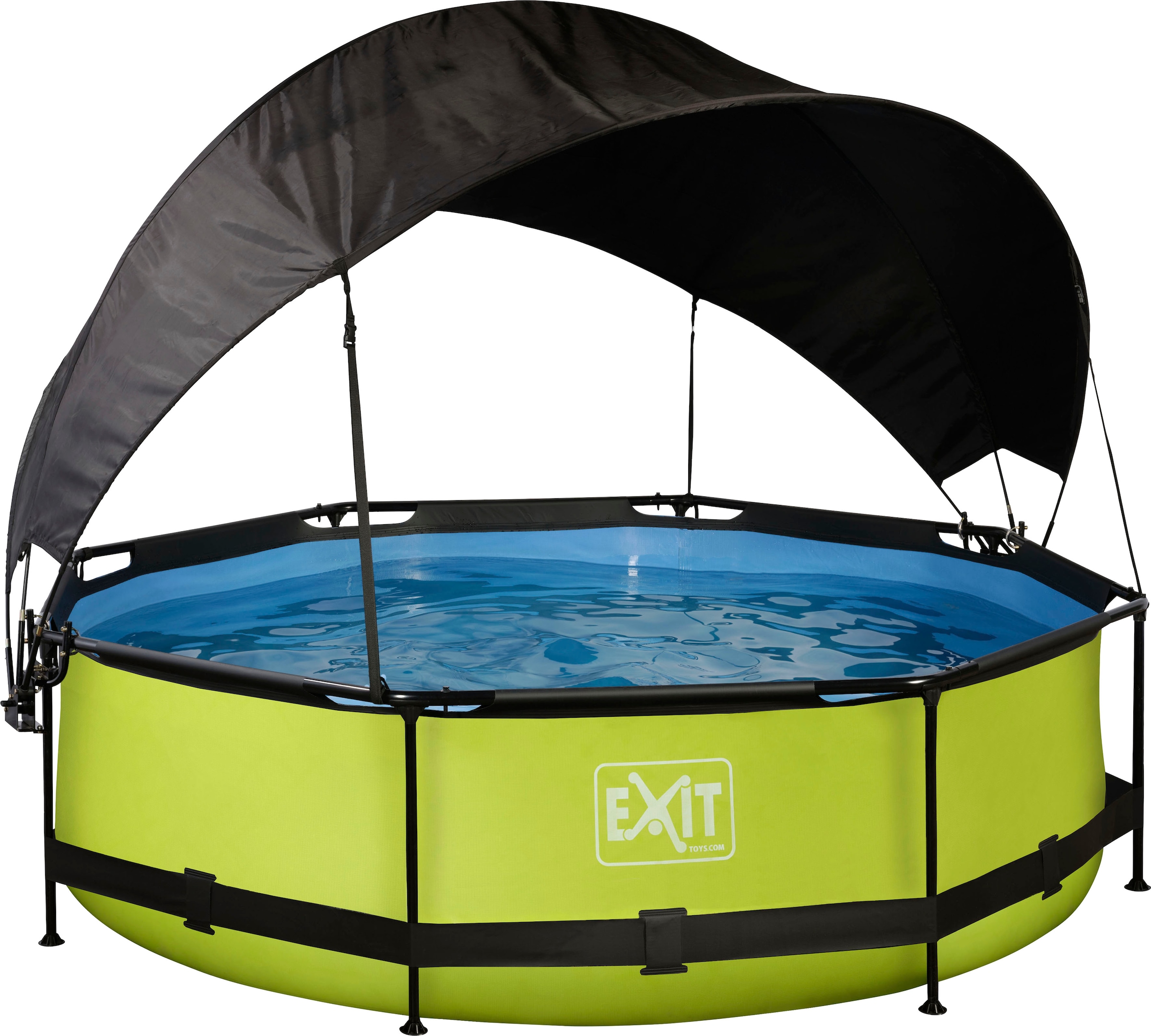 EXIT Framepool »inkl. Sonnensegel«, (Set, 4 tlg.), ØxH: 300x76 cm, mit Kartuschenfilterpumpe und Sonnensegel