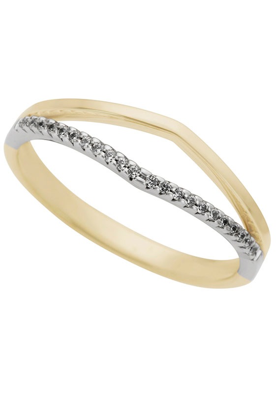 Diamantring »Schmuck Geschenk Gold 333 Damenring Goldring Diamant«, mit Brillanten