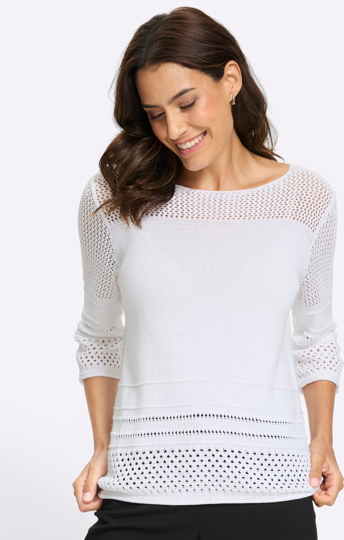 Inspirationen Ajourpullover "Ajour-Pullover" günstig online kaufen