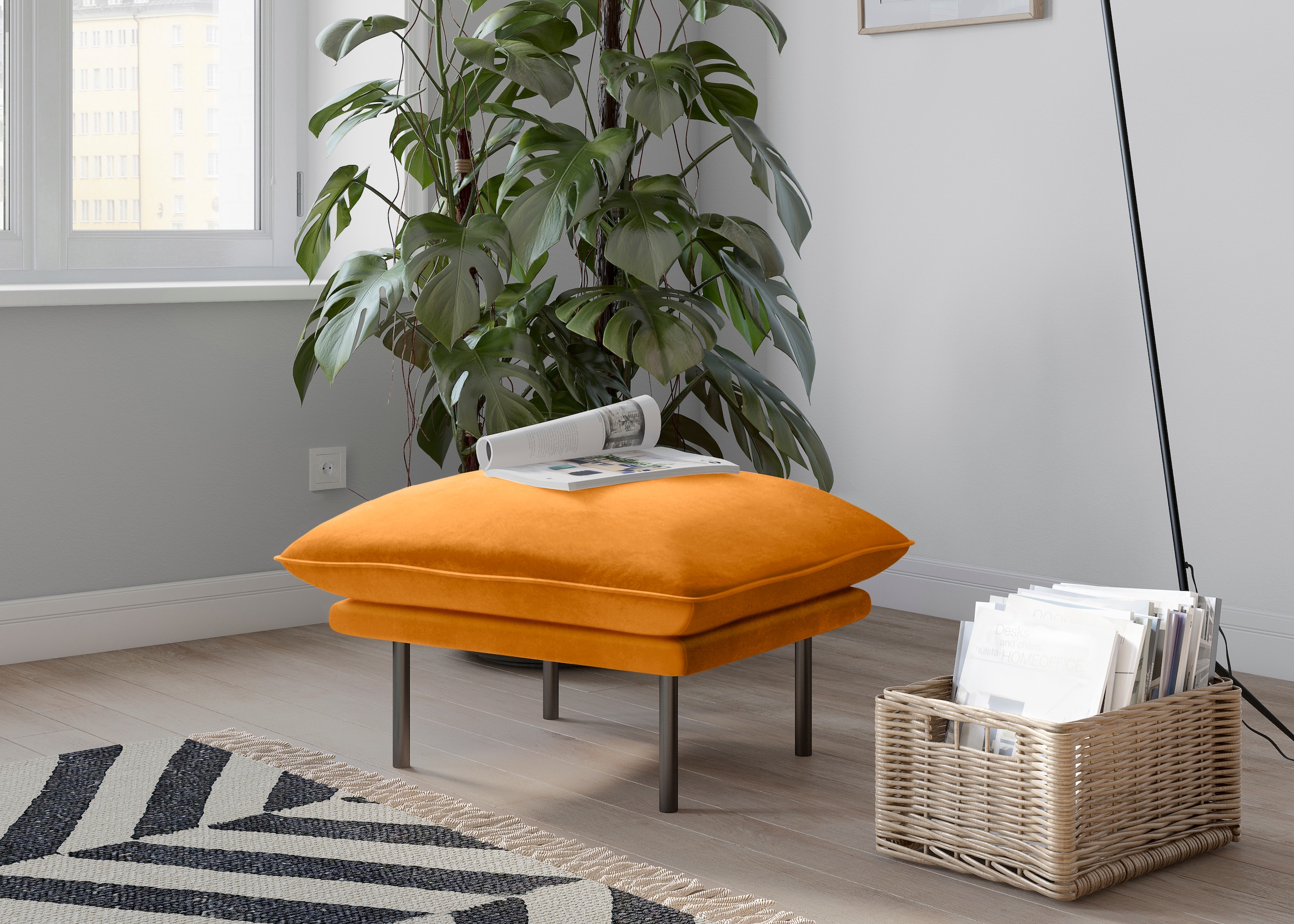 andas Polsterhocker »Stine«, Besonderes Design durch Kissenoptik und Keder, by Morten... kaufen