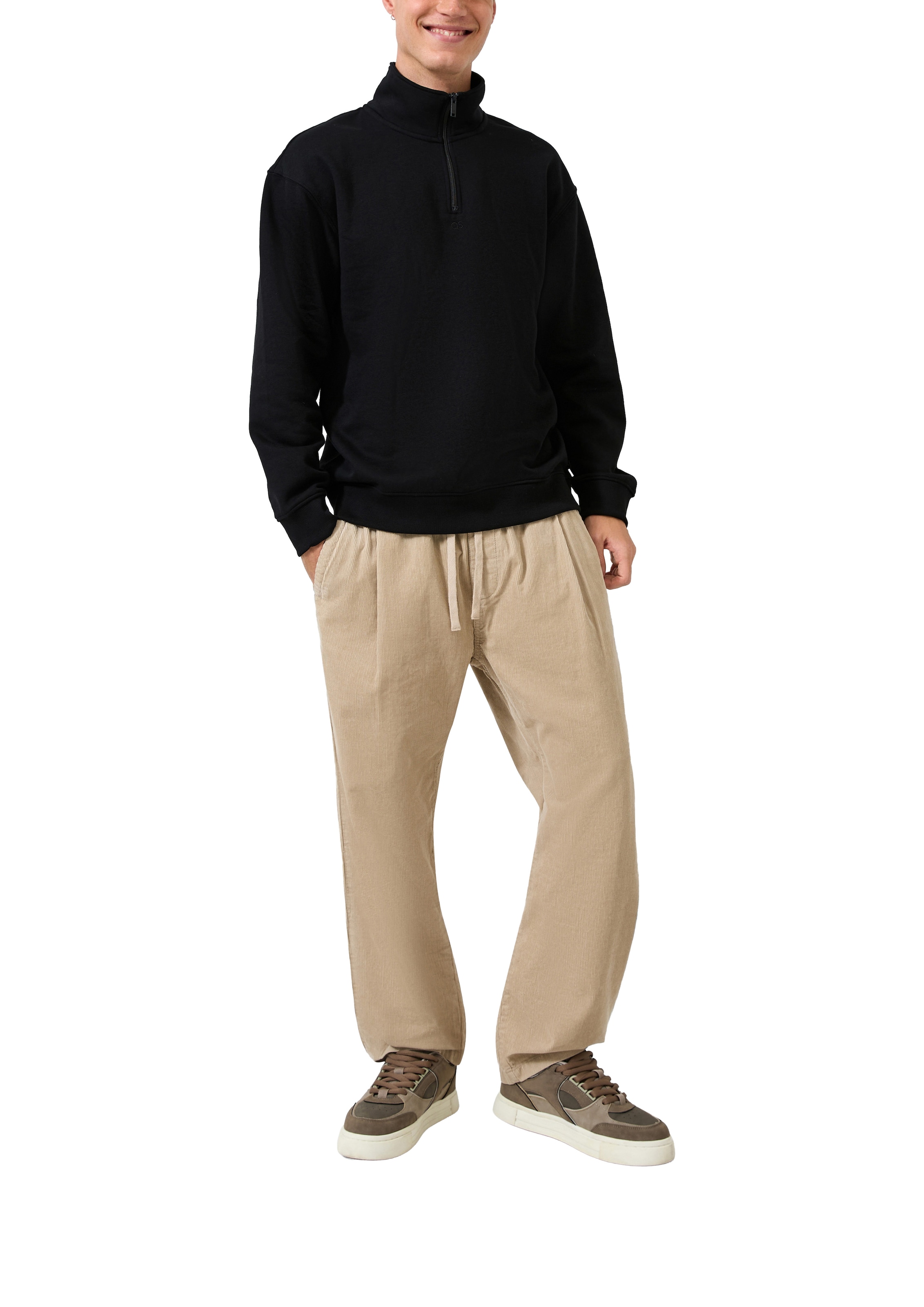 QS Jogger Pants  in Cord-Qualität / Gummizug mit Kordelzug