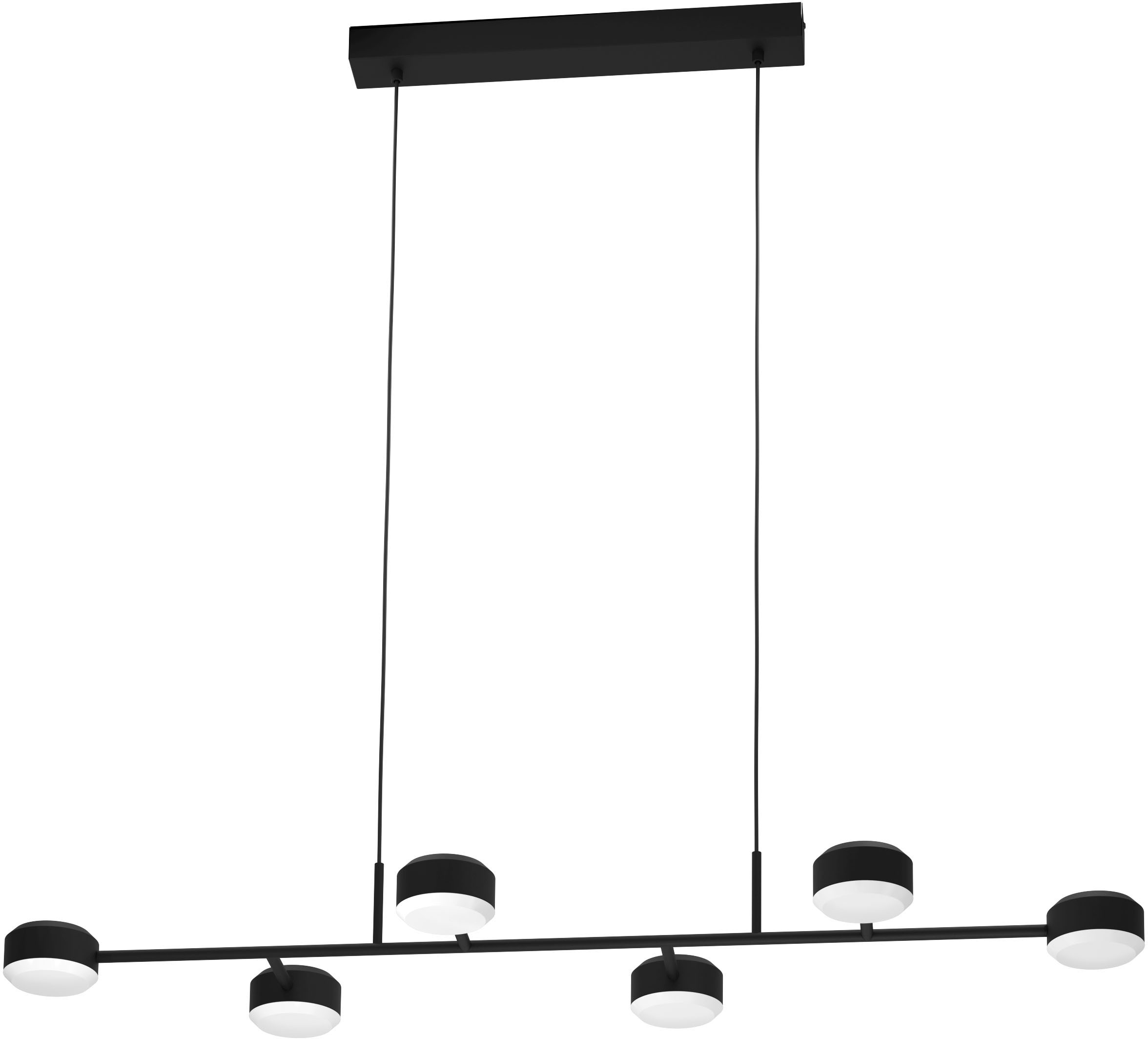 EGLO Hängeleuchte »CLAVELLINA«, Leuchtmittel LED-Modul | LED fest integriert, Hängeleuchte in schwarz aus Stahl - 7W - Warmweiß
