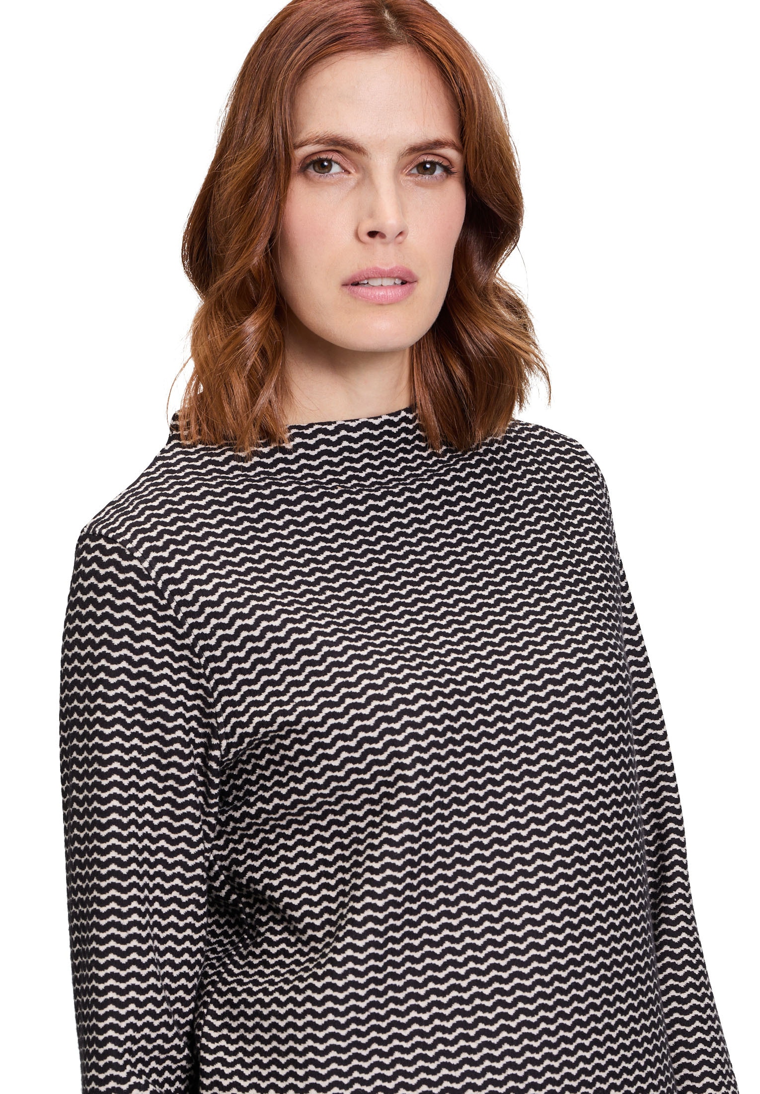 Betty&Co Kurzarmshirt »Betty & Co Damen Casual-Shirt mit Wellenstruktur«, (1 tlg.), Struktur