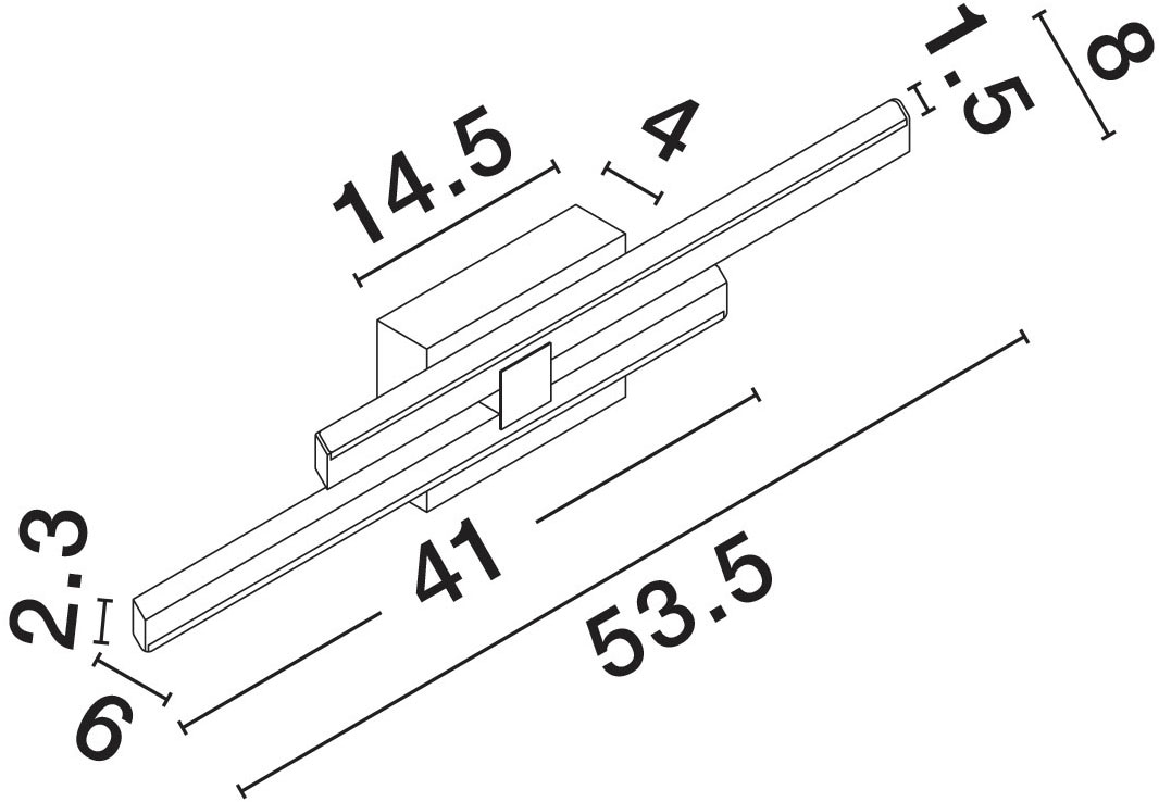 Nova Luce Wandleuchte »AMICA«, 2 flammig