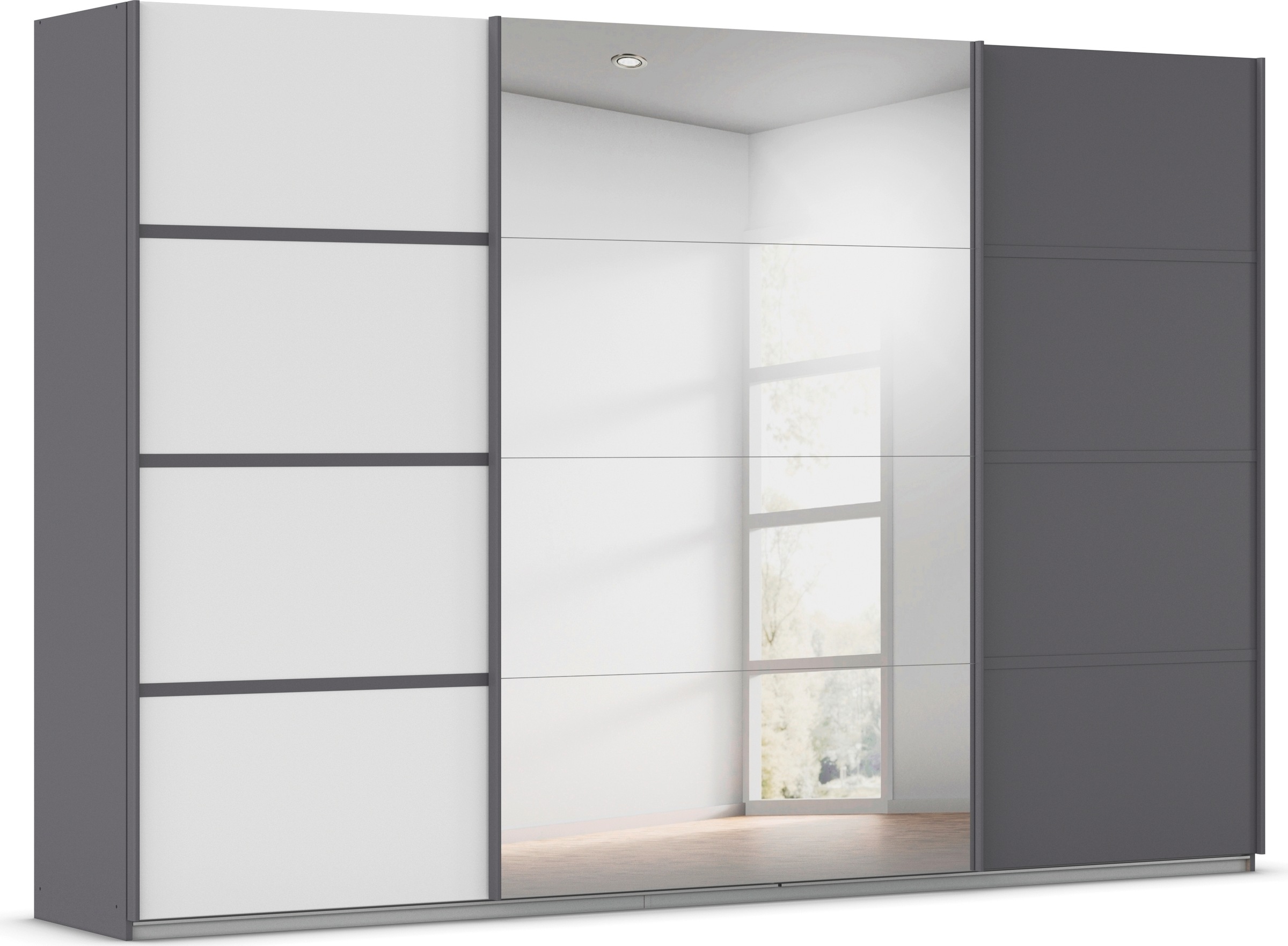 OTTO home Kleiderschrank "Mehrzweckschrank Aktenschrank Möbel Mietswohnung Schlafzimmer AVOLA" 3 verschiedene Ausstattungen BASIC/CLASSIC/PREMIUM (inkl. SOFT-CLOSE), mit eleganten Zierleisten in Chrom, Schwarz oder Weiß MADE IN GERMANY