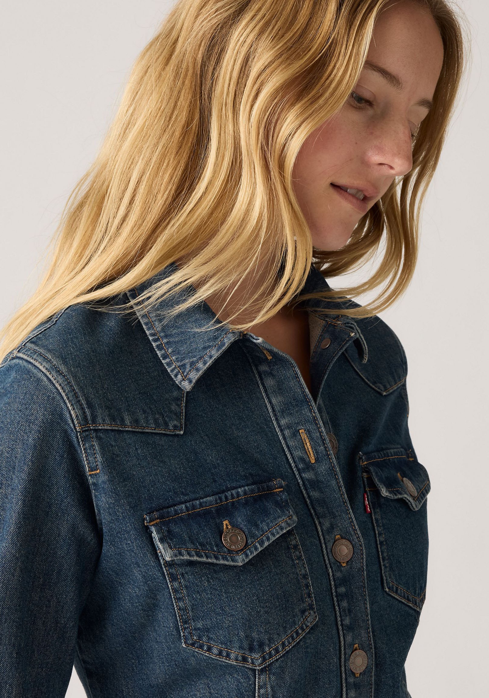 Thumbnail - Levis Jeanskleid "FLYNN WESTERN COR" Brusttaschen  Eingrifftaschen Western-Style