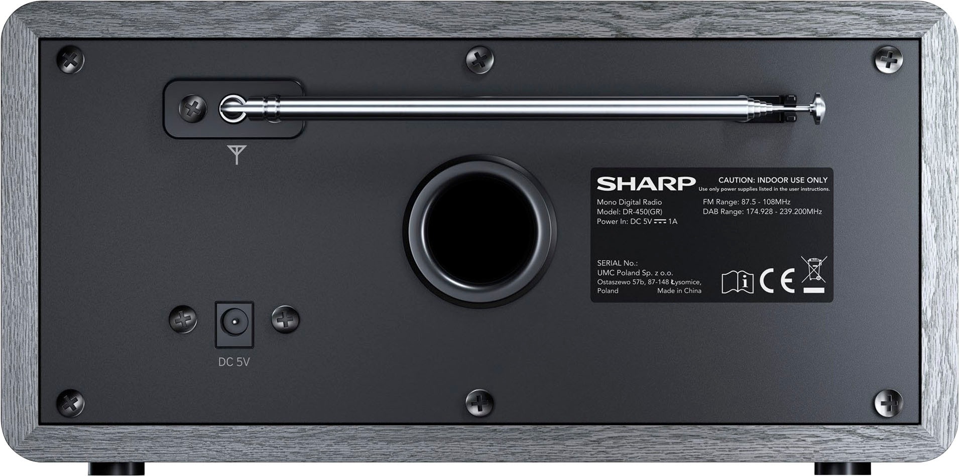 Sharp Digitalradio (DAB+) »DR-450«, (Bluetooth Automatische Senderverfolgung-Digitalradio (DAB+)-FM-Tuner mit RDS 6 W)