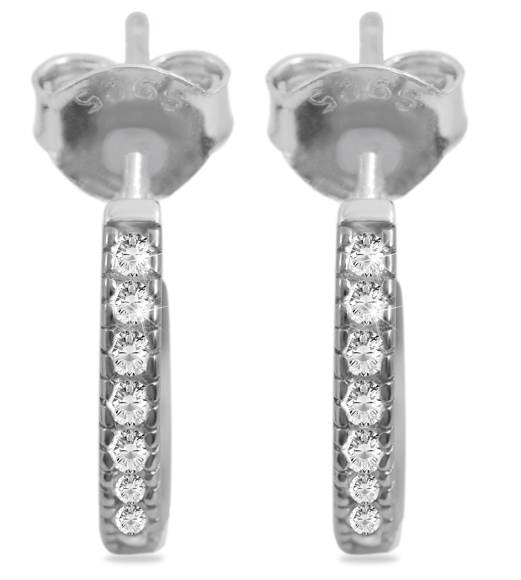Adelia´s Paar Ohrhänger "Ohrringe – Ohrstecker aus 925 Silber mit Zirkonia" Zum Verschenken – passend für viele Anlässe