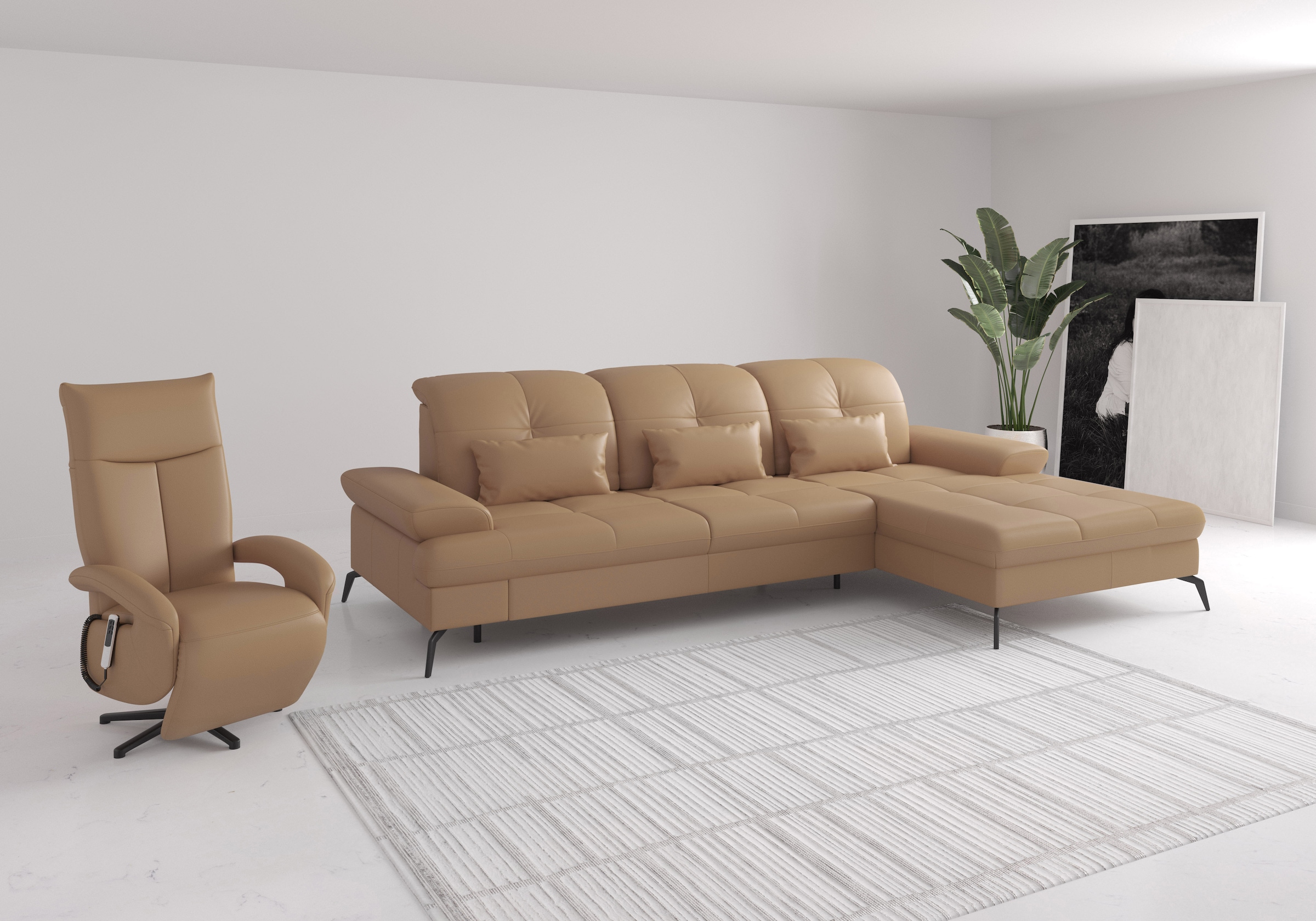 sit&more Ecksofa »Amica«, inkl Sitztiefenverstellung und Armteilverstellung