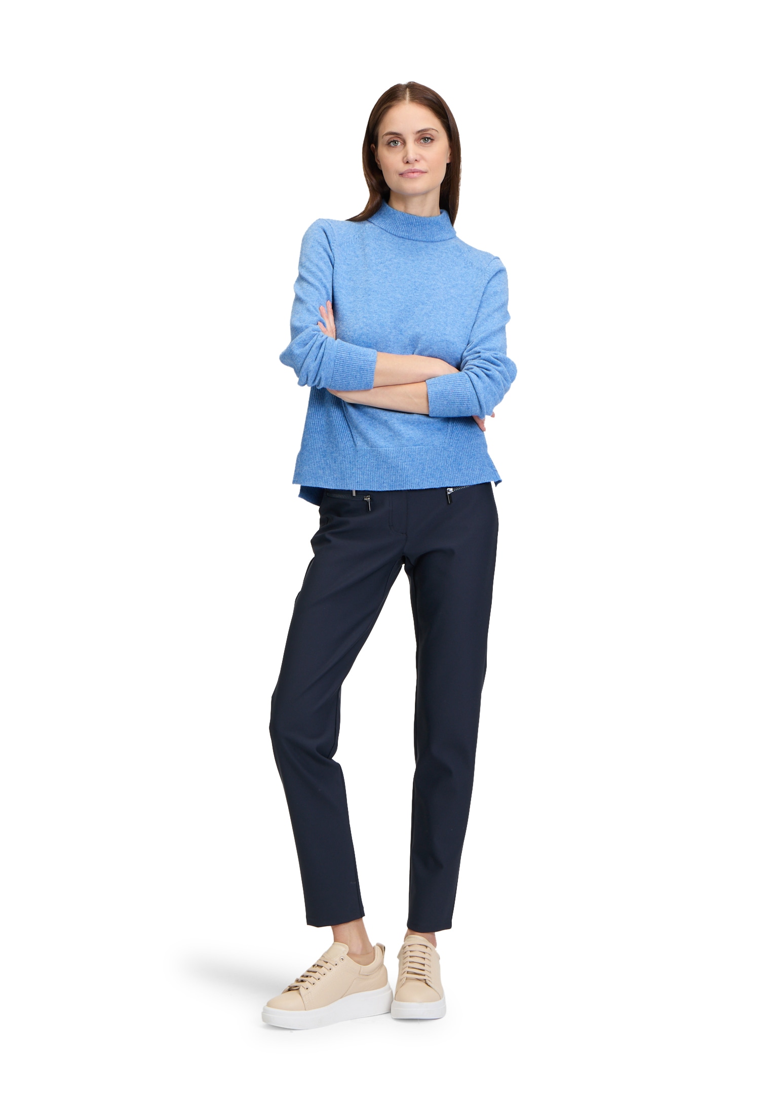 Betty Barclay Strickpullover »Betty Barclay Feinstrickpullover mit Rippenstruktur«, (1 tlg.), Strass
