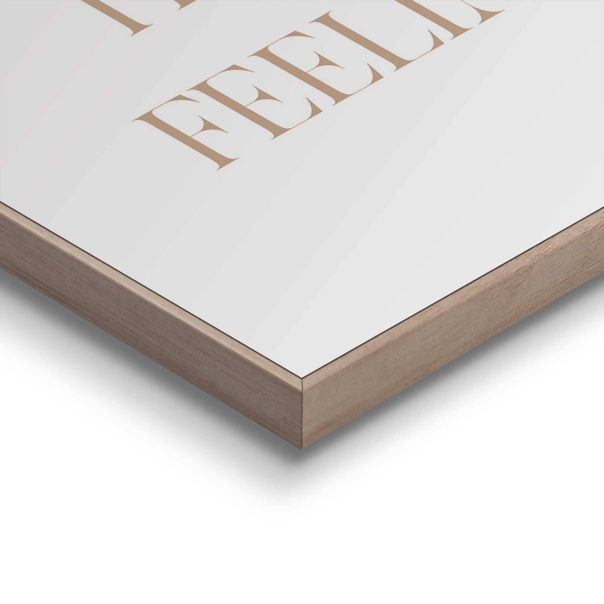 Reinders! Poster »Feeling Home«, Wohnzimmer - Gold - MDF - Sprüche - 20x30 cm
