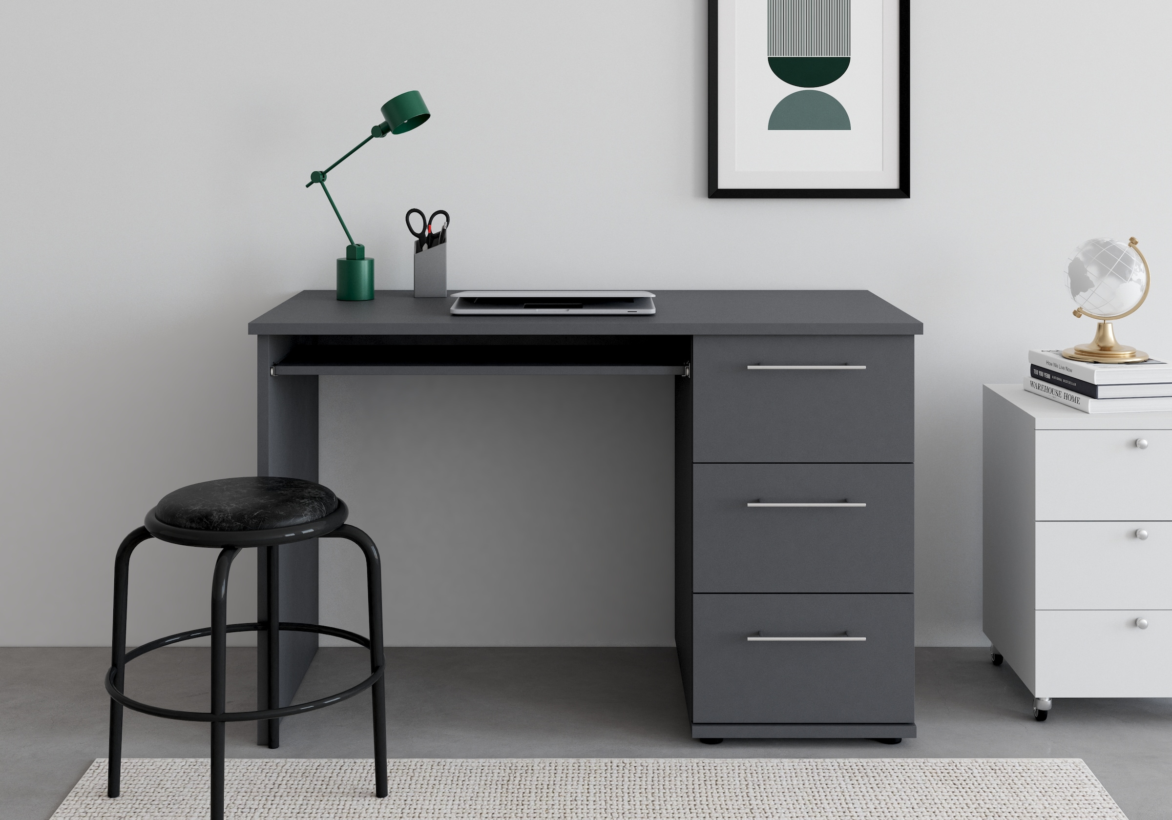 VOGL Möbelfabrik Schreibtisch "Tobi, wahlweise mit 3 Schubkästen oder 1 Sch günstig online kaufen