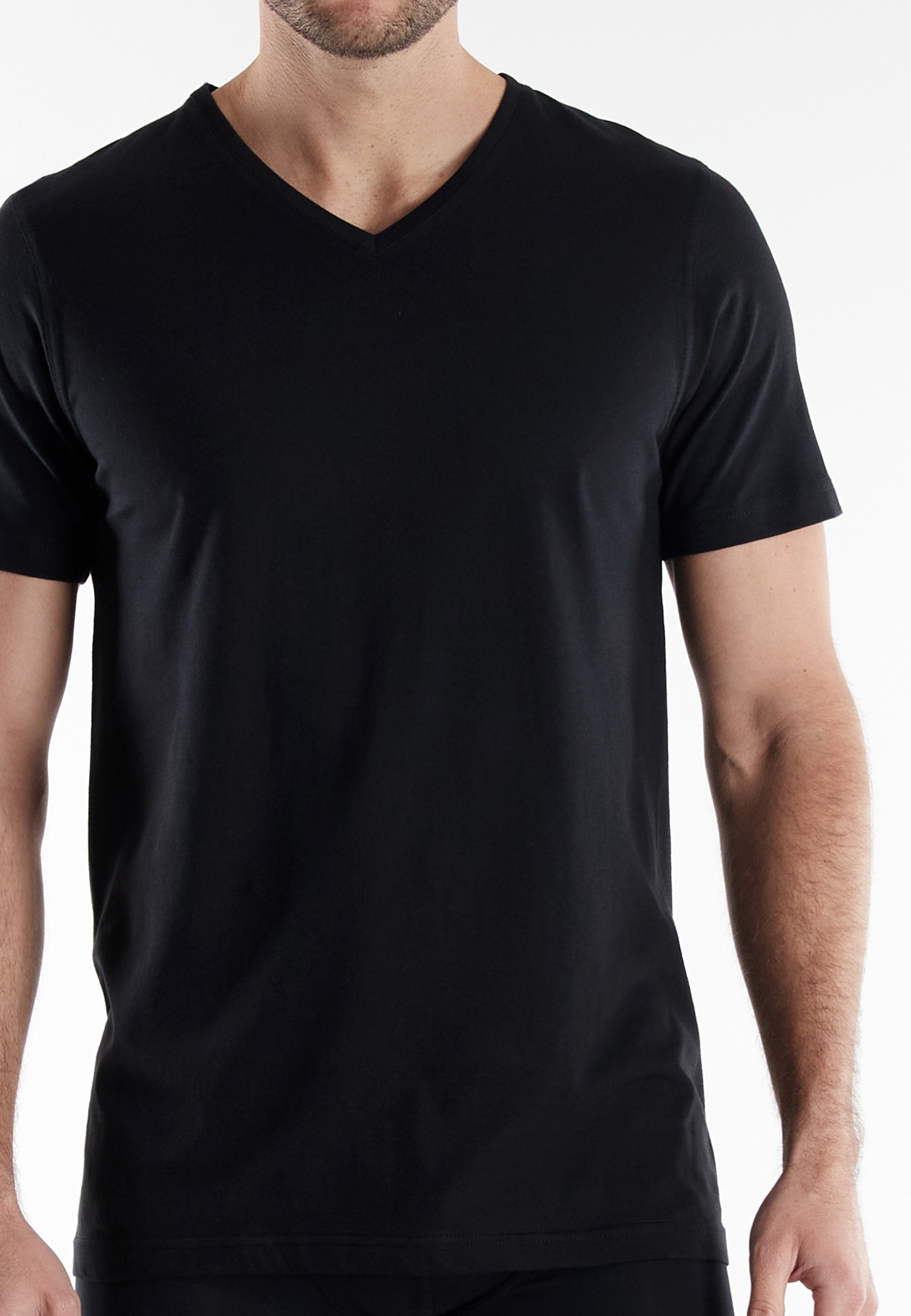 bugatti T-Shirt "Bari" 2er Pack, V-Ausschnitt, Kurzarm, basic, Baumwolle, w günstig online kaufen