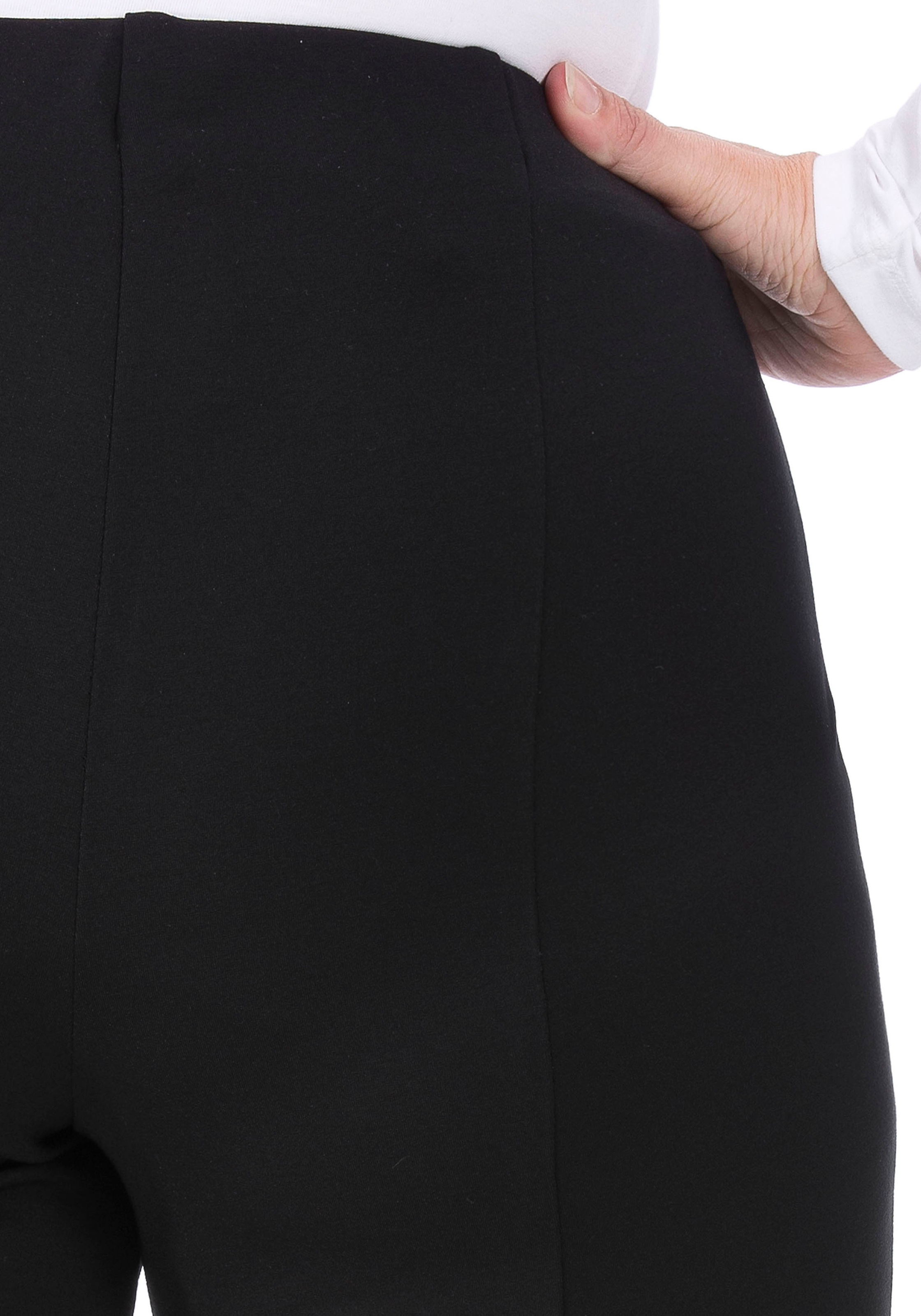 Schlupfhose KJBRAND "Susie XS Jersey", Damen, Gr. 50, N-Gr, schwarz, Jersey, Obermaterial: 68% Viskose, 27% Polyamid, 5% Elasthan, knöchellang, Hosen Schlupfhose, Sommerhose mit Schlupfbund 3