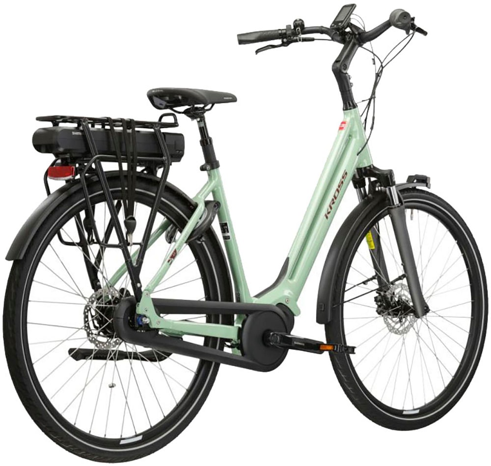 Kross E-Bike »E-Citybike Sentio Hybrid 4.0 28 Zoll grün«, 7 Gang, Shimano, NEXUS, Mittelmotor 250 W