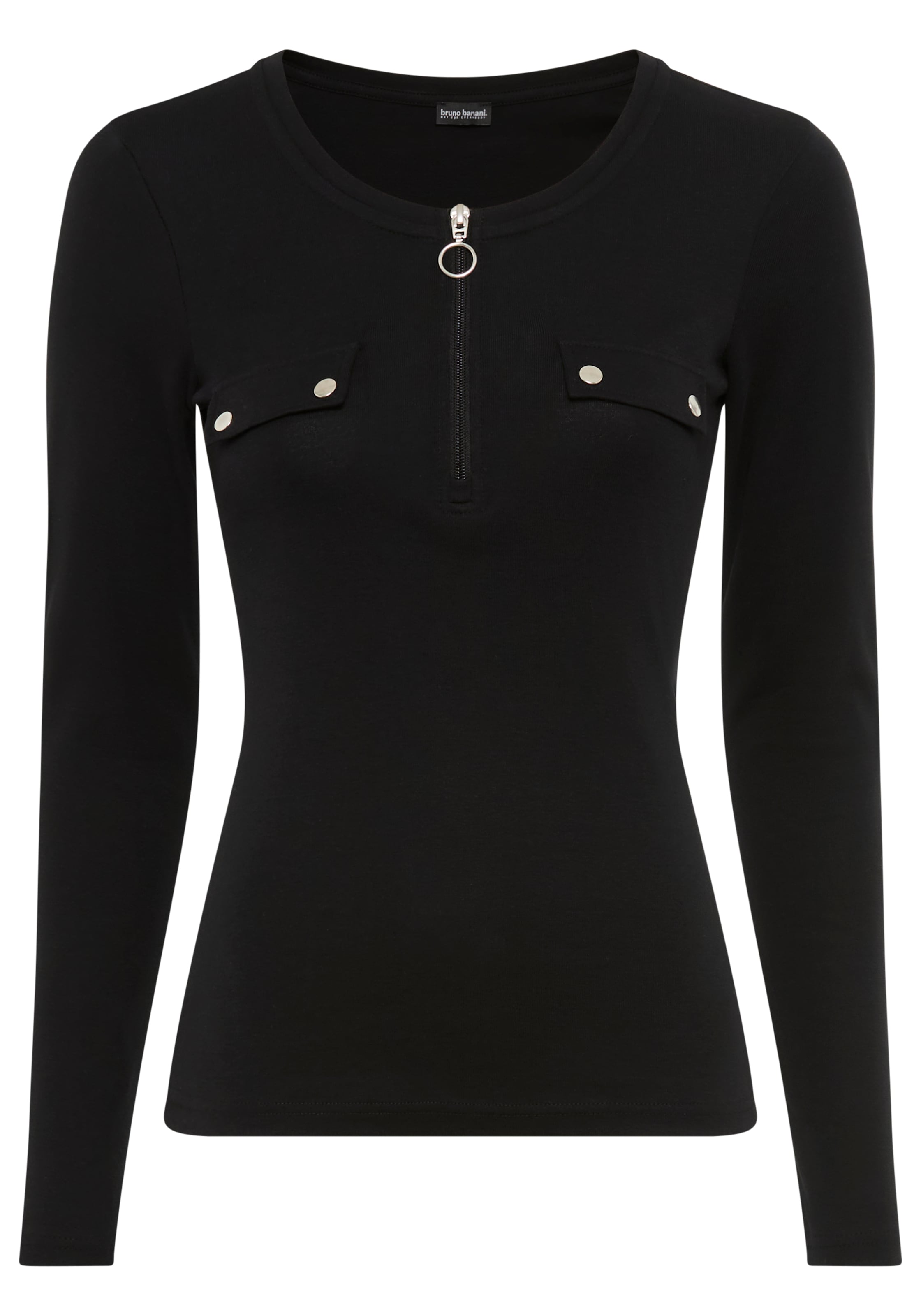Bruno Banani Longsleeve, mit Reißverschluss im Ausschnitt - NEUE KOLLEKTION