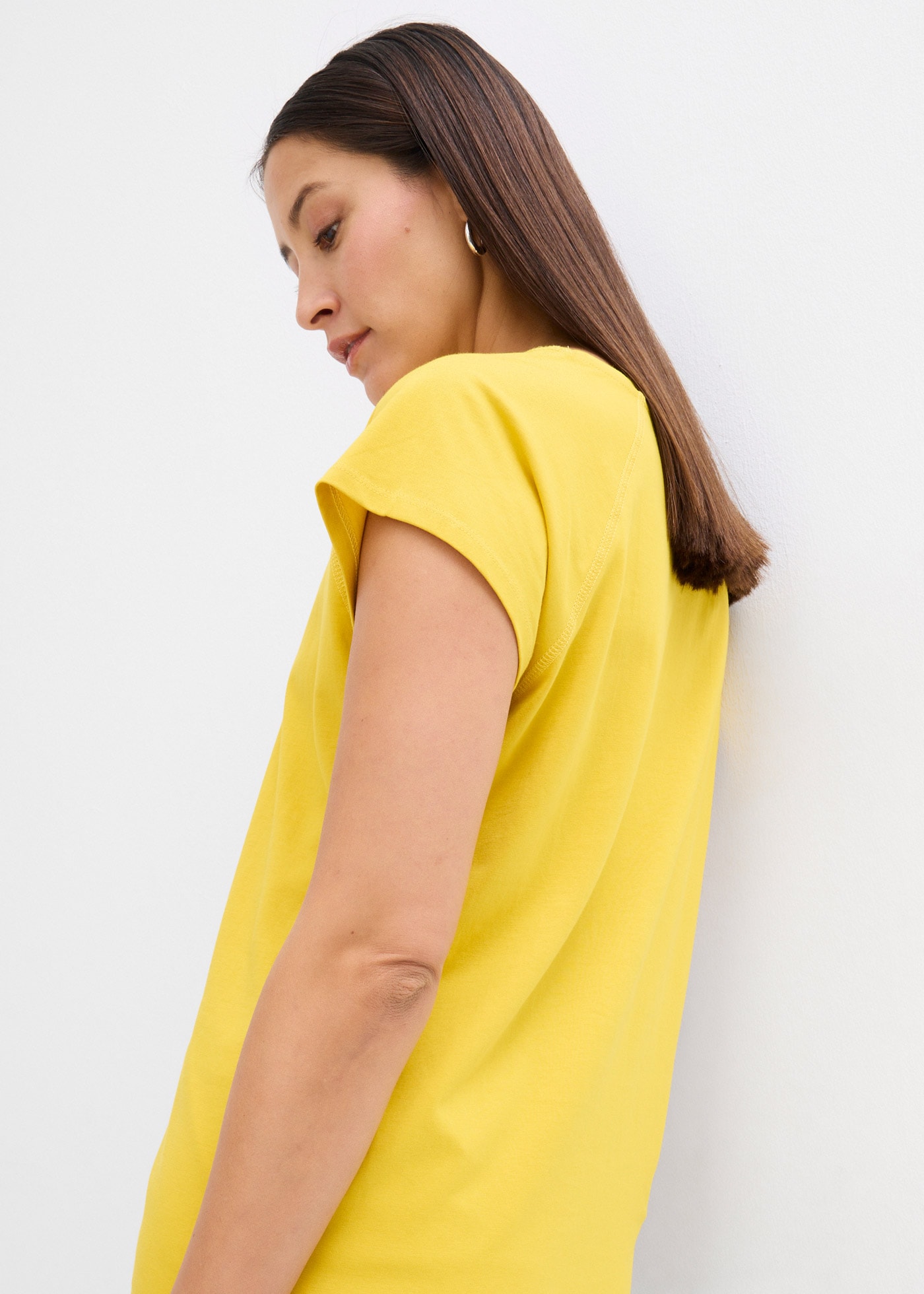 bonprix T-Shirt bequeme Passform, Kurzarm, für Frühling und Sommer, aus Baumwolle