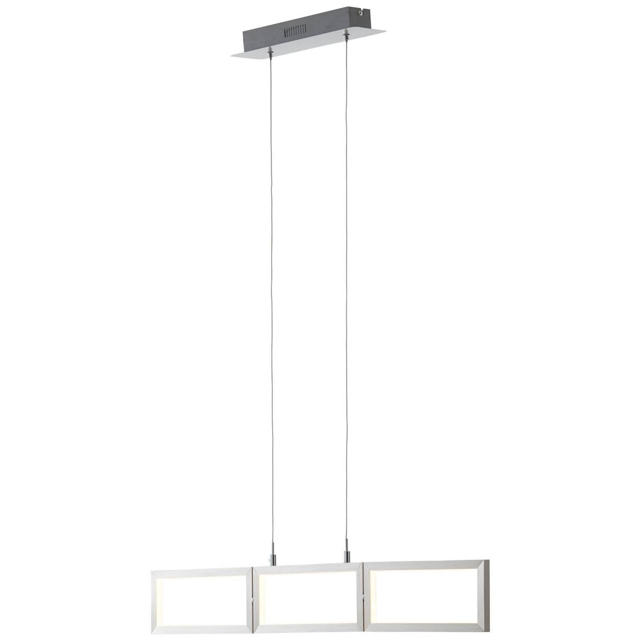 Brilliant LED Pendelleuchte »Tunar«, 3 flammig, Leuchtmittel LED-Modul | LED fest integriert, H 127cm, B 81 cm, dimmbar, 3400lm, warmweiß, verstellbar, Aluminium