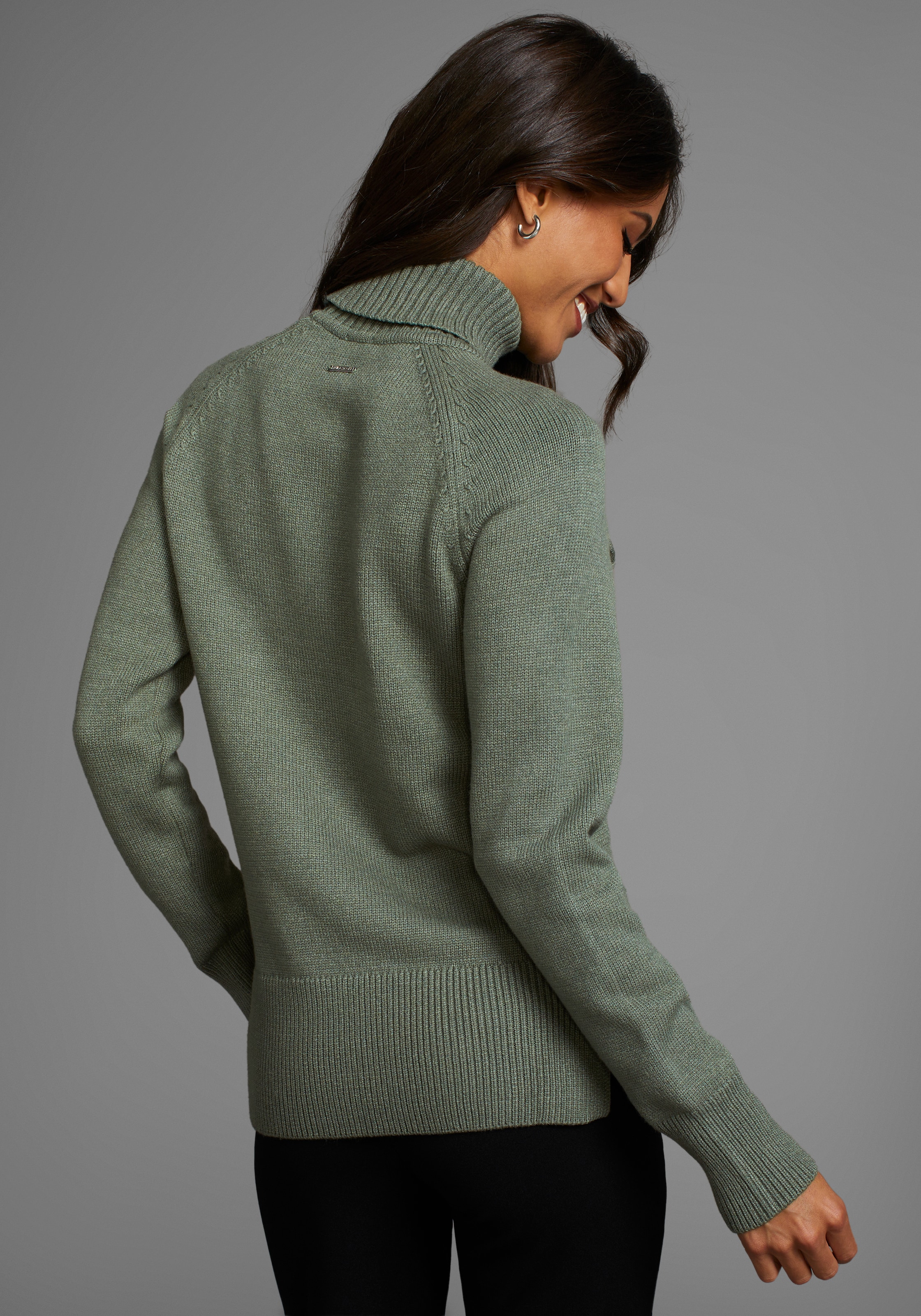 Laura Scott Rollkragenpullover, mit Flechtdetail