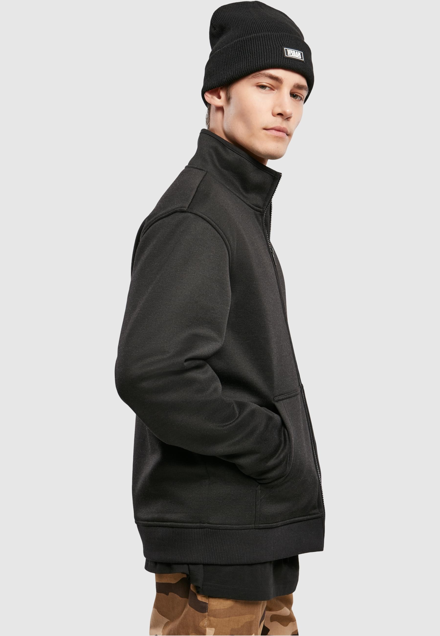 URBAN CLASSICS Anorak »Urban Classics Herren Teddy Bonded Zip Jacket«, (1 St.), ohne Kapuze