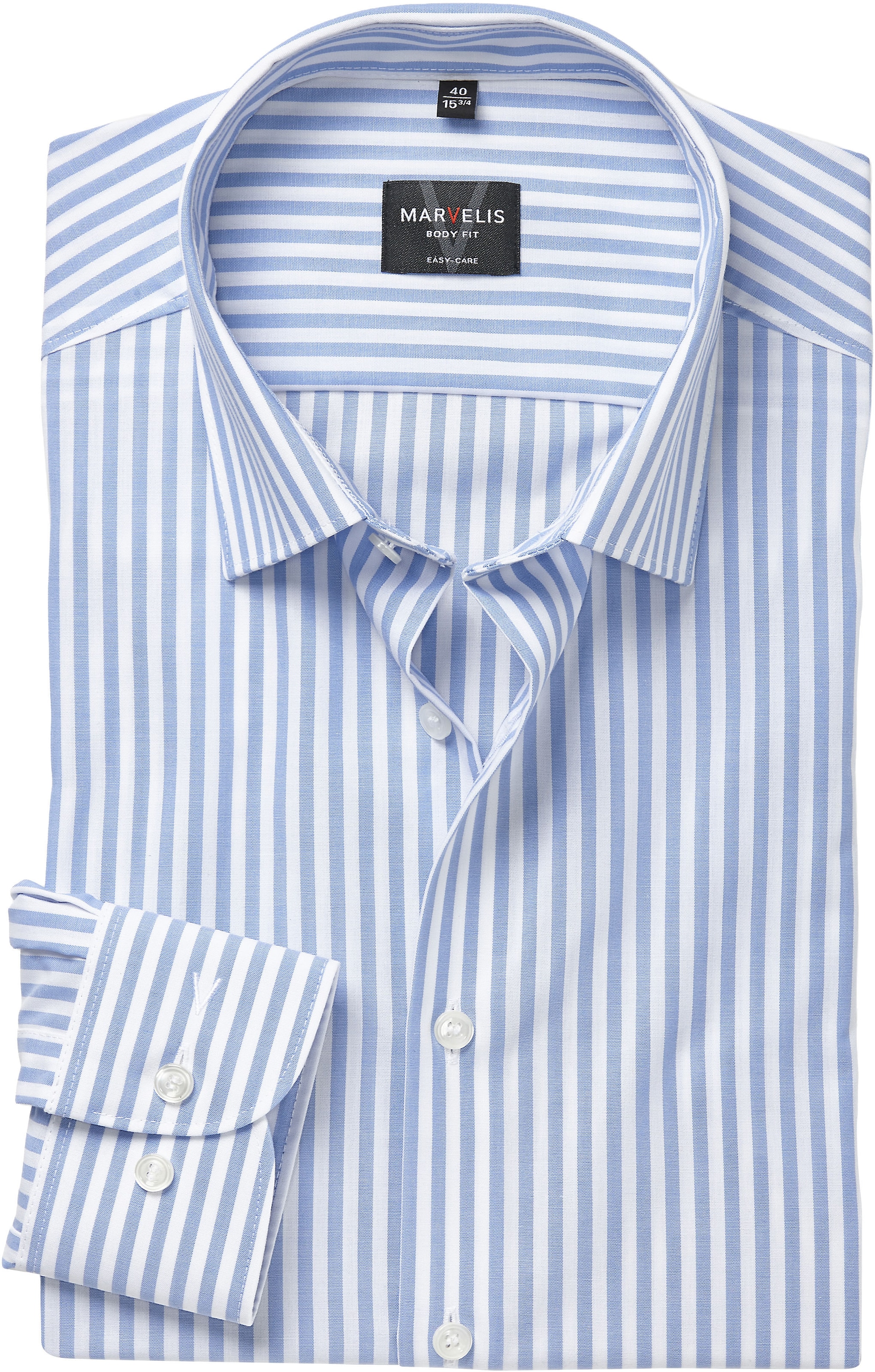 MARVELIS Langarmhemd Businesshemd, bügelleicht, body fit günstig online kaufen