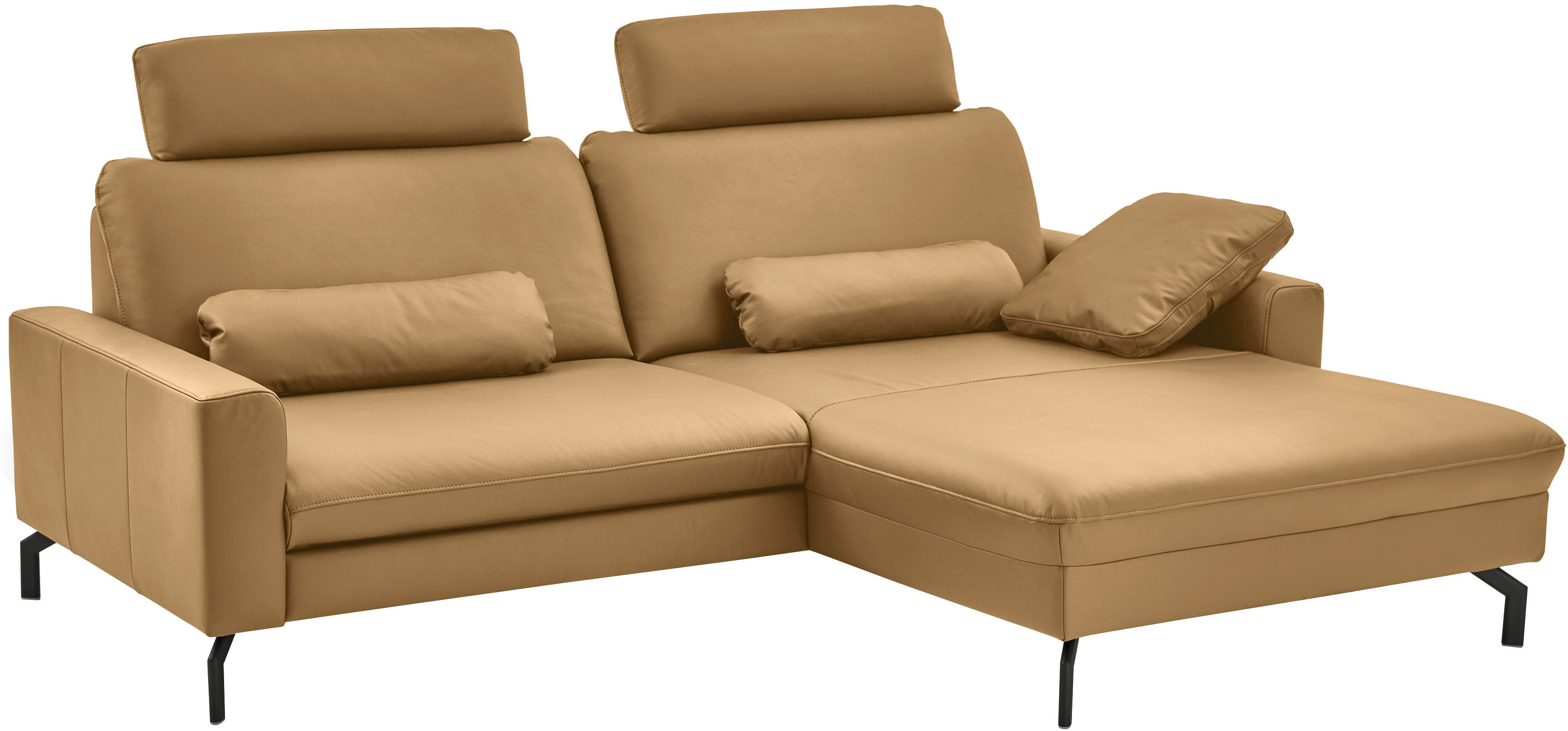 Die PlanBar Ecksofa "PN-EM20028 L-Form mit Kopfstützen" wahlweise mit motorischem Canape