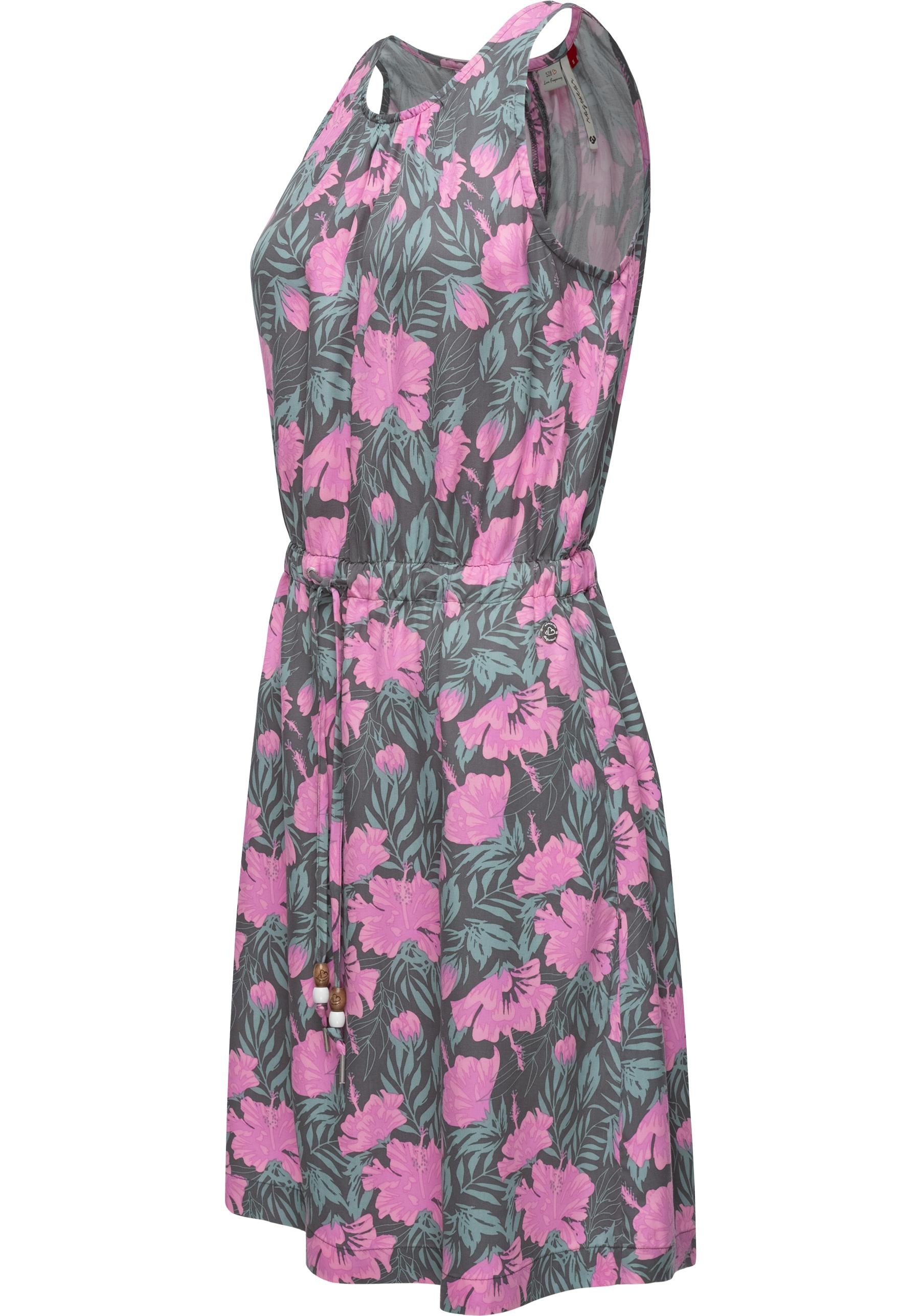 Ragwear A-Linien-Kleid »Sanai Print Organic«, stylisches Sommerkleid mit verspielten Details