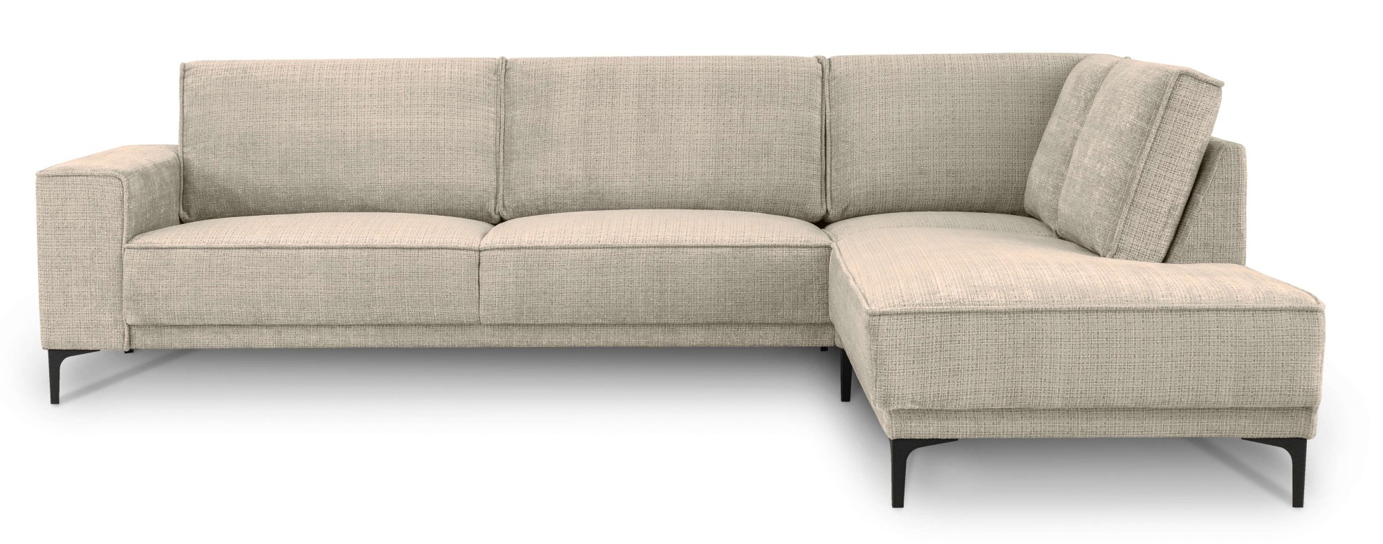Places of Style Ecksofa "Polsterecke Oland, Struktur, Flachgewebe, Luxus-Mi günstig online kaufen