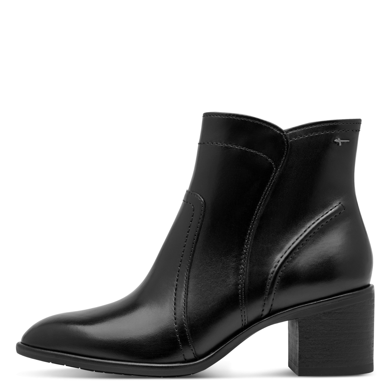 Tamaris Stiefelette  Blockabsatz, Ankleboots, Businessschuh mit T-Logoverzierung