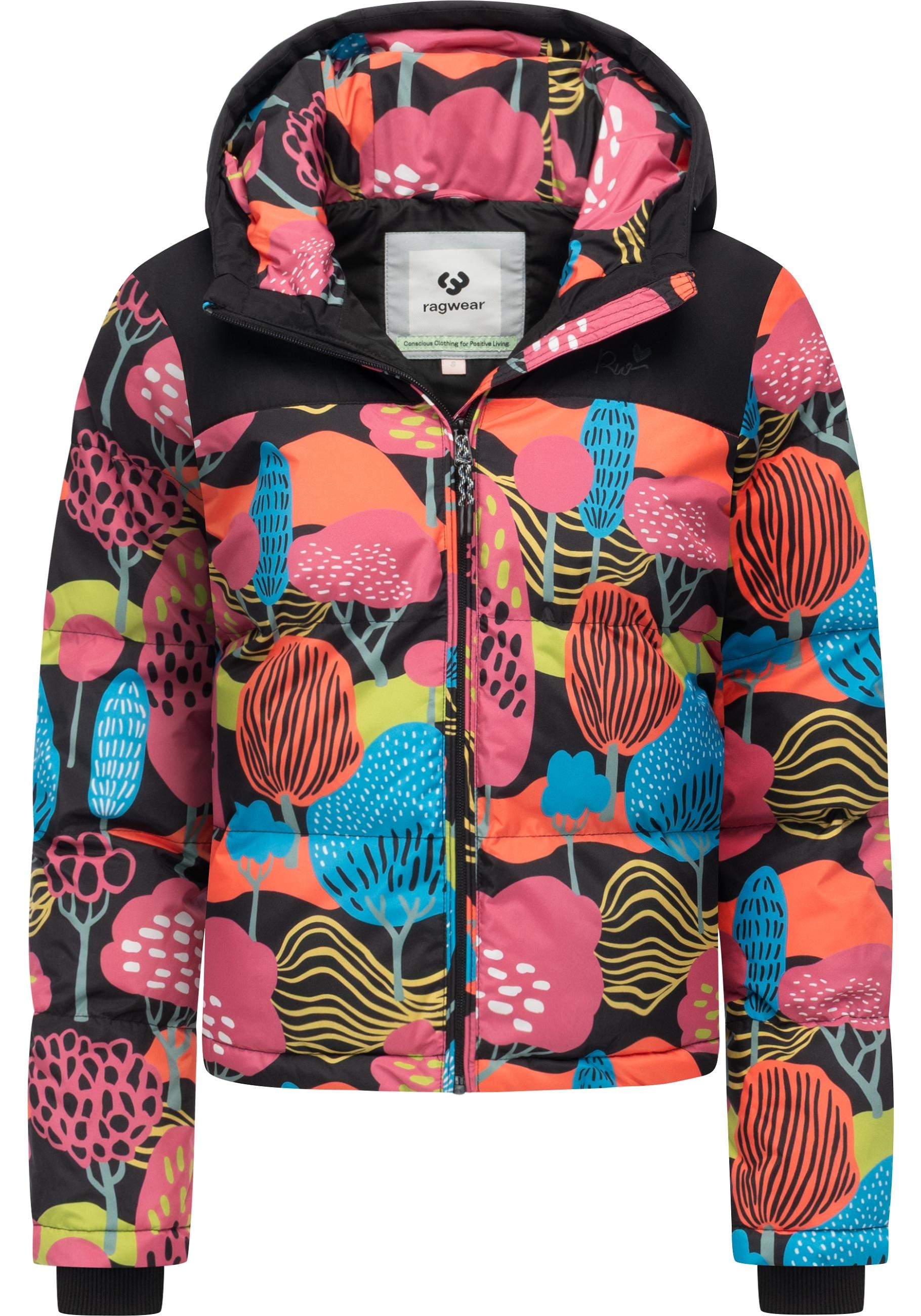 Ragwear Steppjacke "Amazze Print" mit Kapuze Wasserdichte gemusterte Damen günstig online kaufen