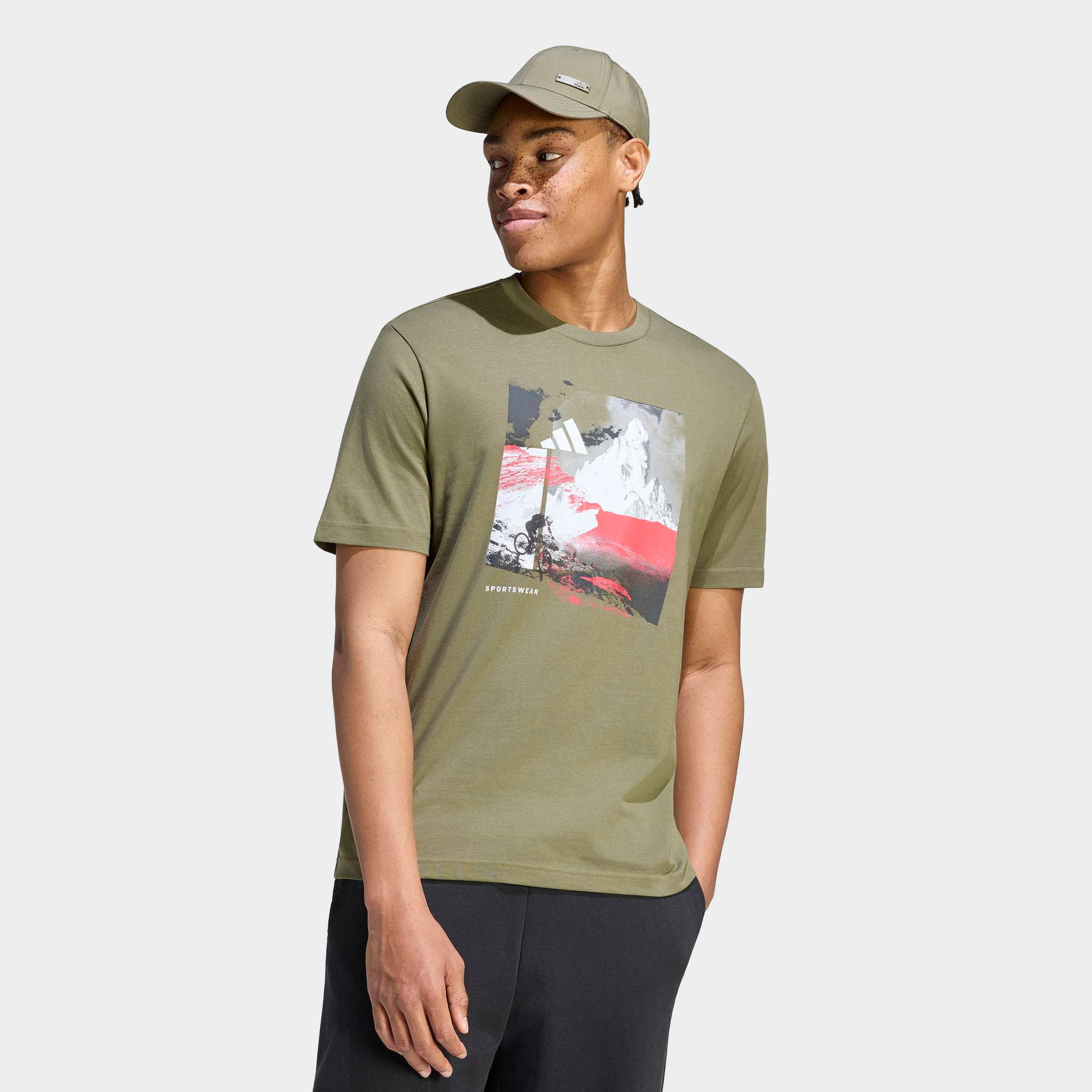 adidas Sportswear "M MOS OUTDOOR T" sportlicher Stil, mit Rundhalsausschnitt, aus Baumwolle
