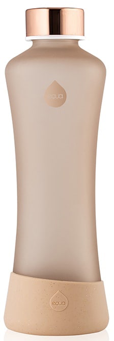 equa Trinkflasche »Squeeze Ginger«, Glastrinkflasche im sportlich-ergonomischen Design, 550 ml