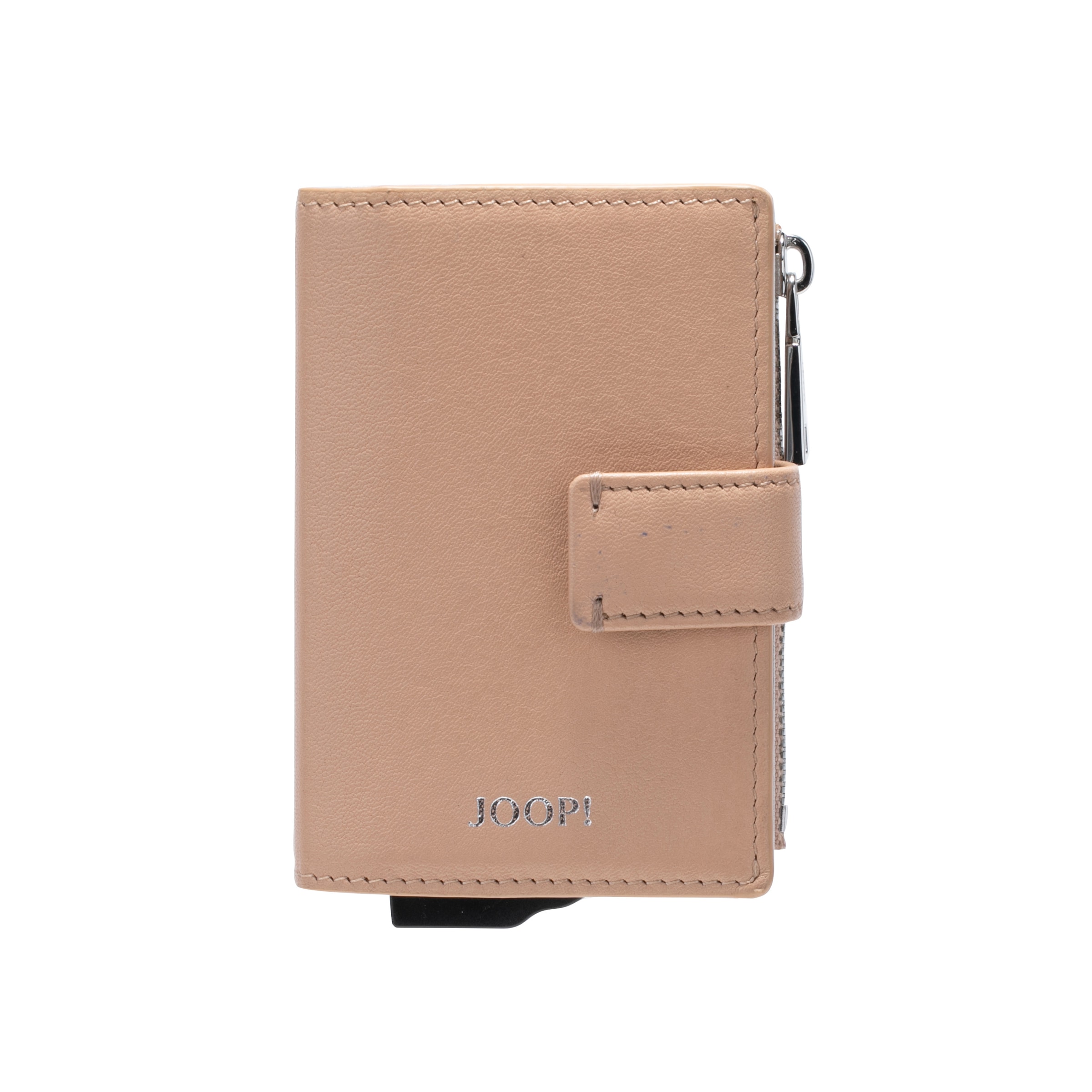 JOOP Damen Kartenetui "sofisticato 1.0 c-four e-cage sv8", beige, Leder, unifarben, Basic, Kleinlederwaren, Damen Geldbörse, Portemonnaie mit