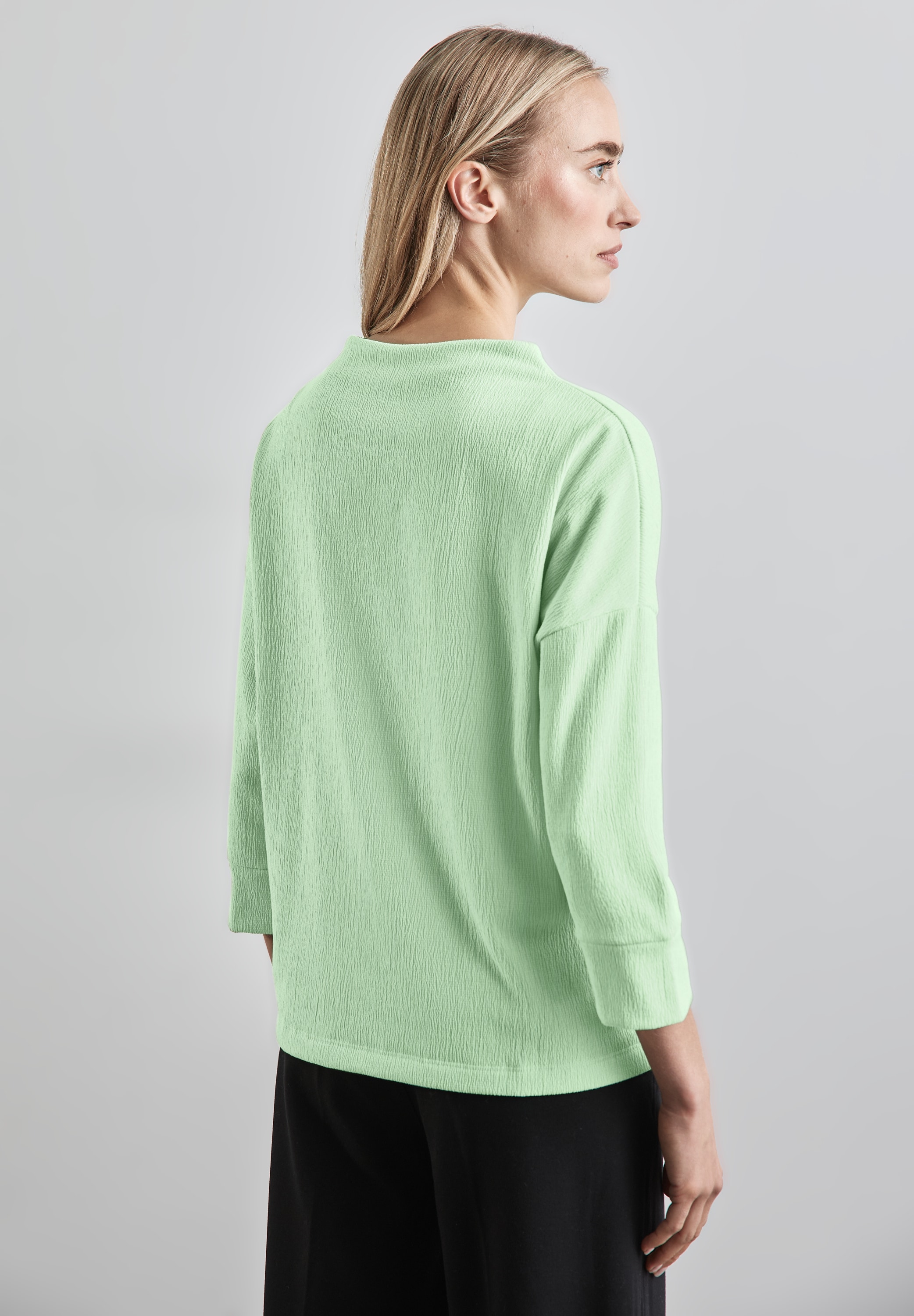 STREET ONE Rollkragenshirt, mit 3/4 Ärmeln