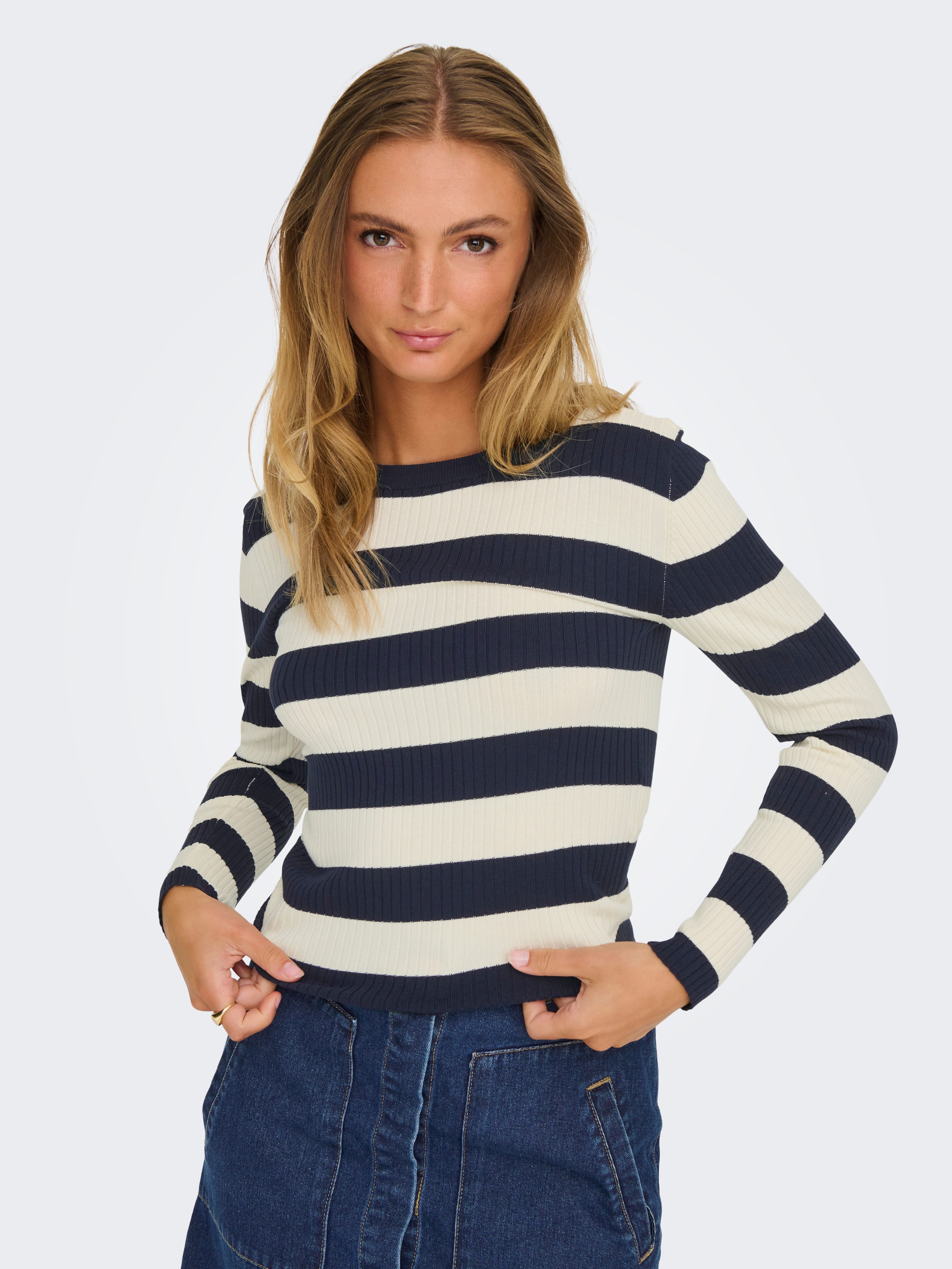 JDY Rundhalspullover "JDYPLUM L/S O-NECK PULLOVER KNT NOOS" günstig online kaufen