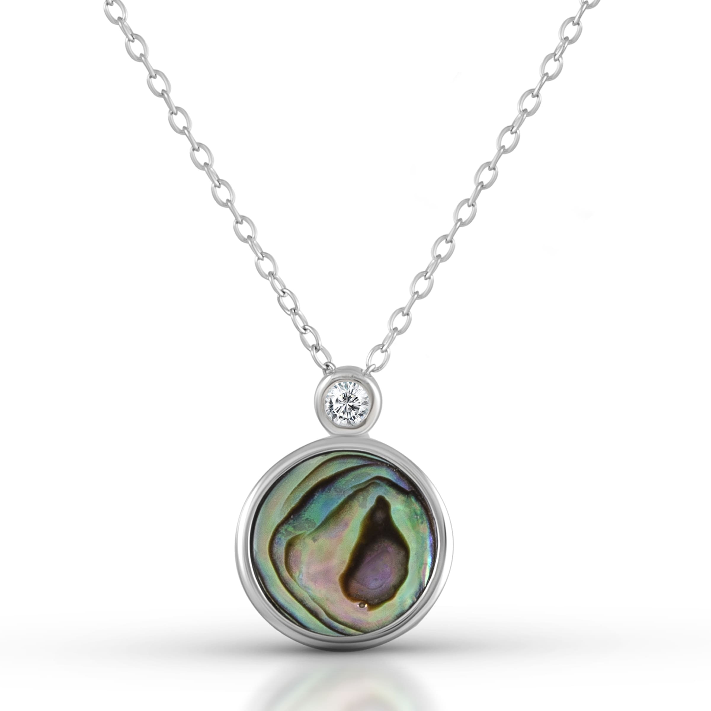 »925 Abalone Vivance | Silber kaufen BAUR Collierkettchen Zirkonia« rhodiniert