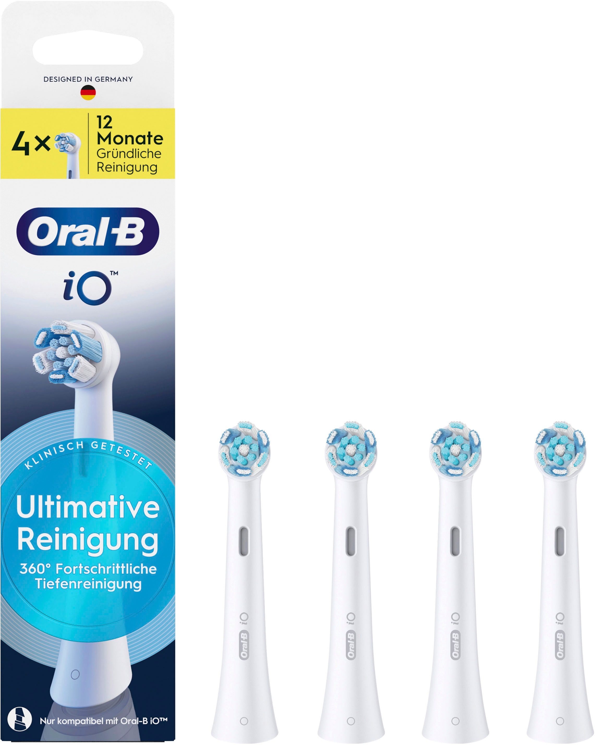 Oral-B Elektrische Zahnbürste »iO 10«, 5 St. Aufsteckbürsten, Magnet-Technologie, iOsense, 7 Putzmodi, Farbdisplay & Lade-Reiseetui