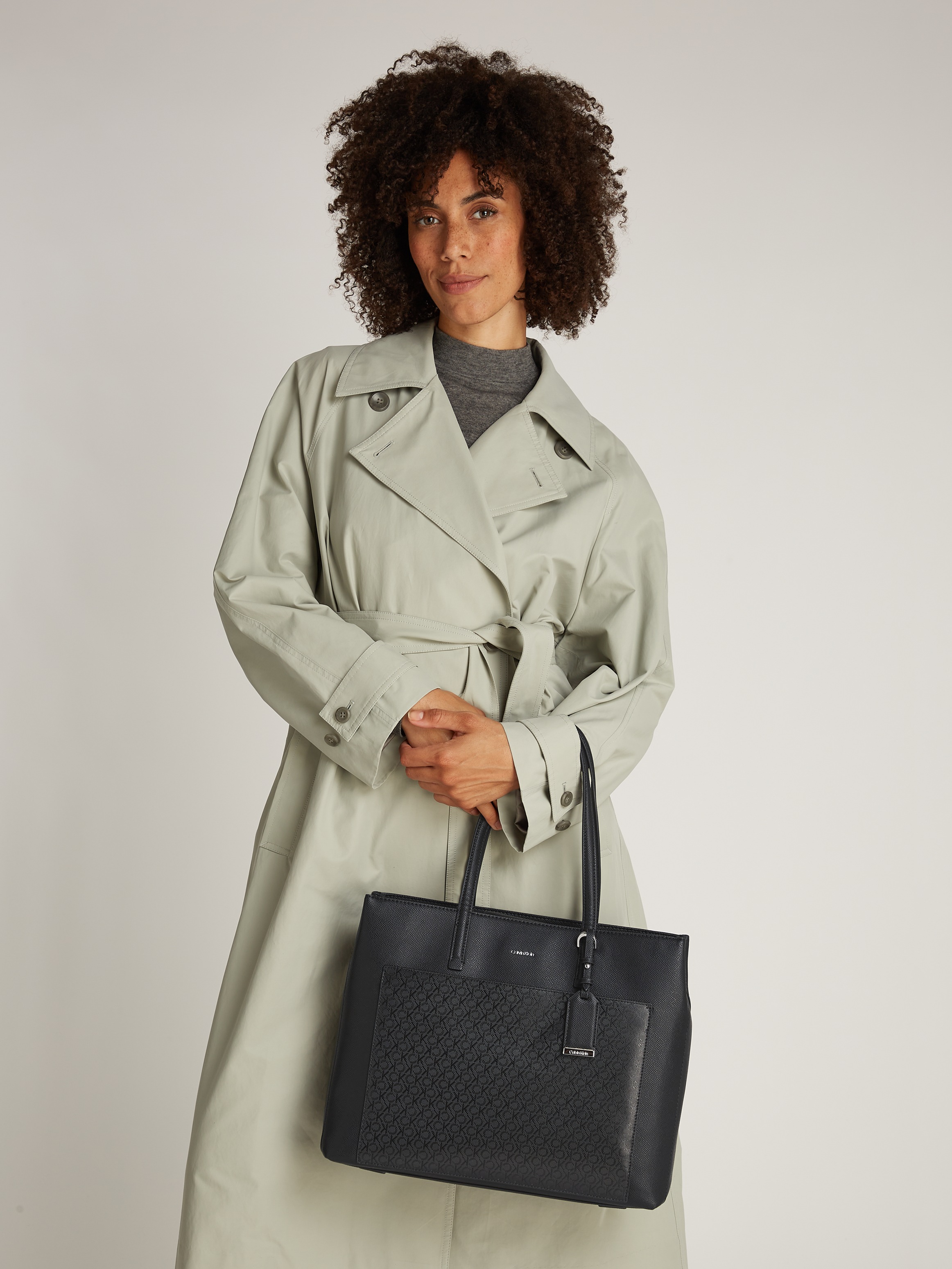 Calvin Klein Shopper »CK MUST MEDIUM SHOPPER_MONO«, Schultertasche, Umhängetasche, Henkeltasche Damen