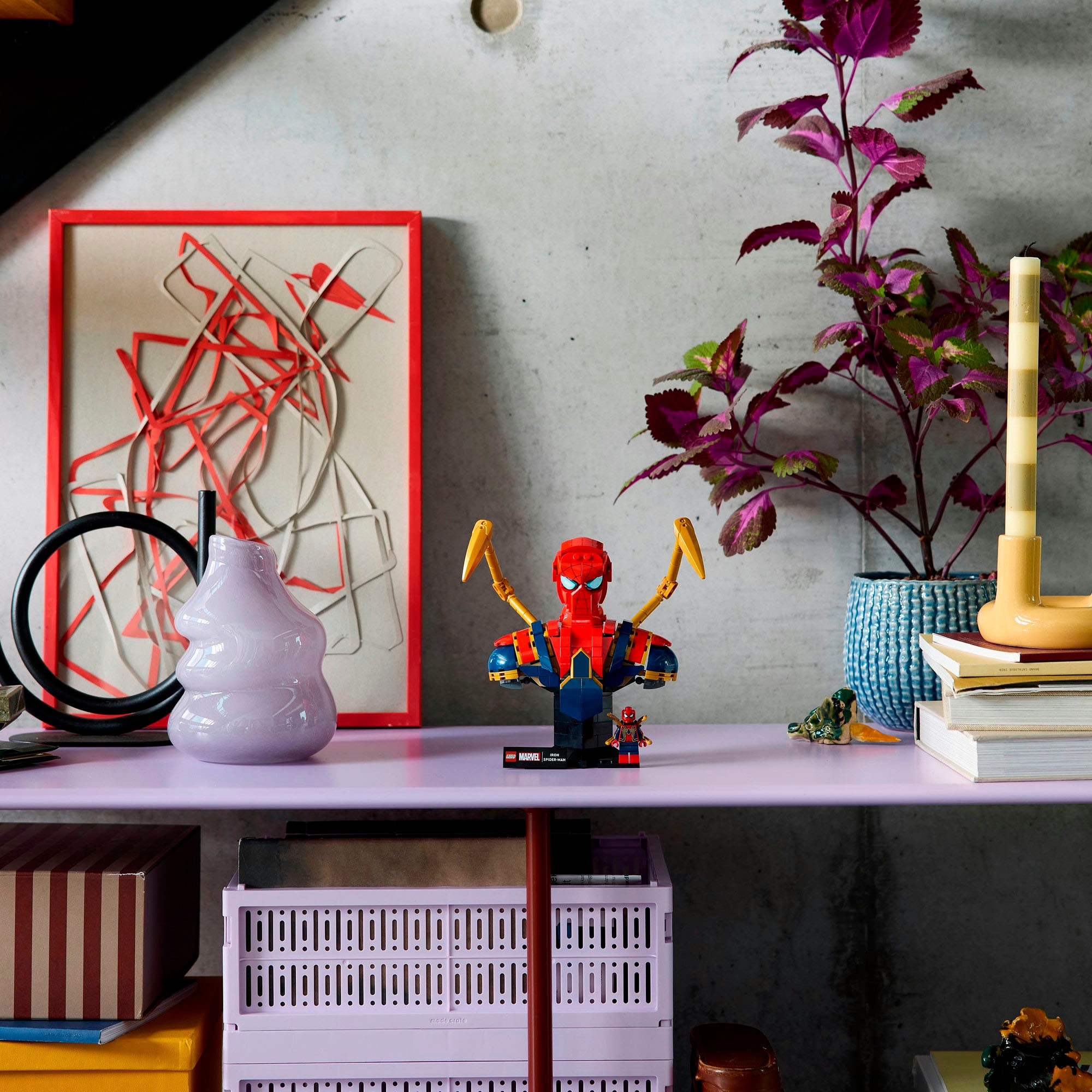 LEGO® Konstruktionsspielsteine »Iron Spider-Man Büste (76326), LEGO Super Heroes«, (379 St.), Made in Europe