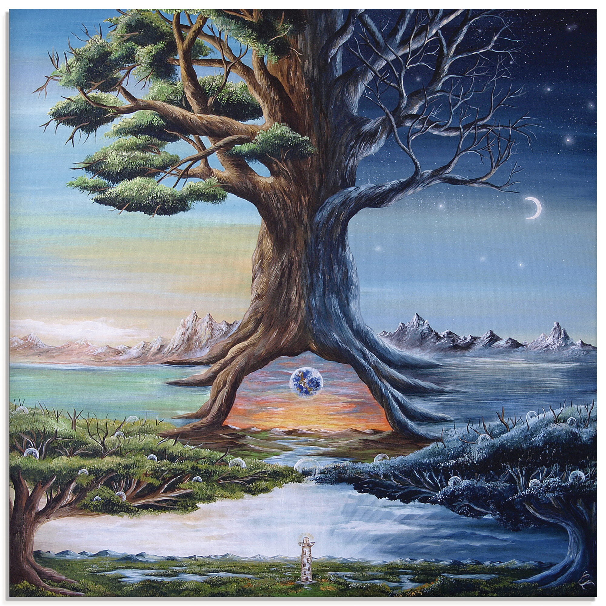 Artland Glasbild "Zwischenwelten" Landschaften 1 Stk. tlg. in verschiedenen Größen